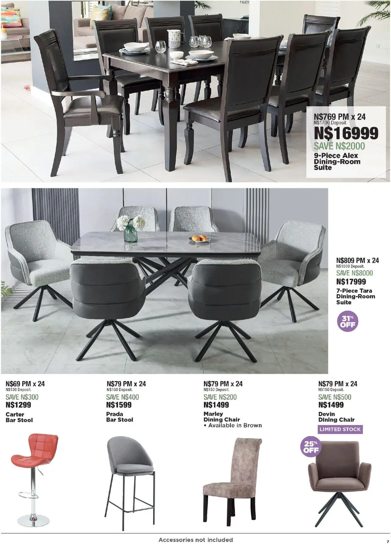House and Home - Namibia Catalogue │ valid from 18.08.2025 | Page: 7 | Products: Stool, Chair, Bar stool, Stock