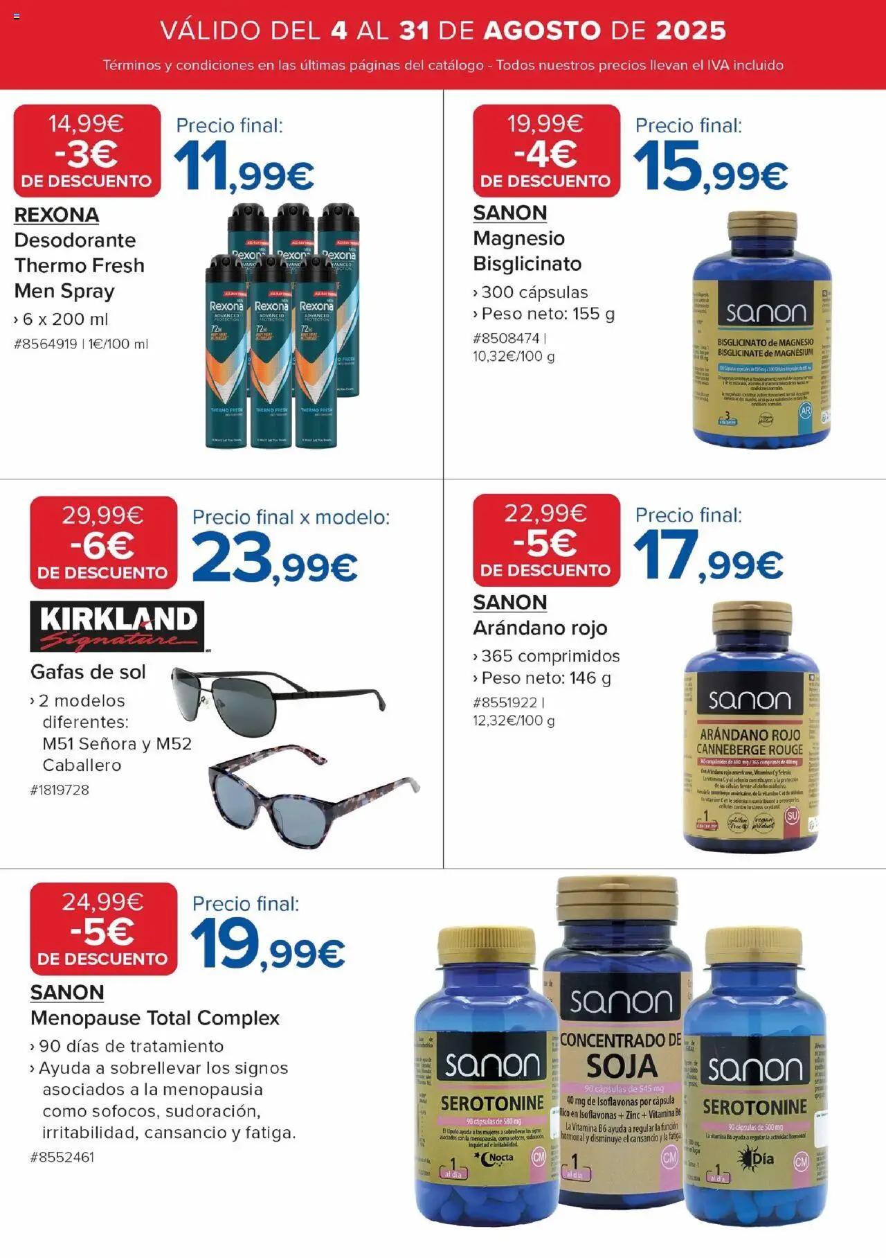 Costco catálogo │ válido desde el 04.08.2025 | Página: 6 | Productos: Desodorante, Peso
