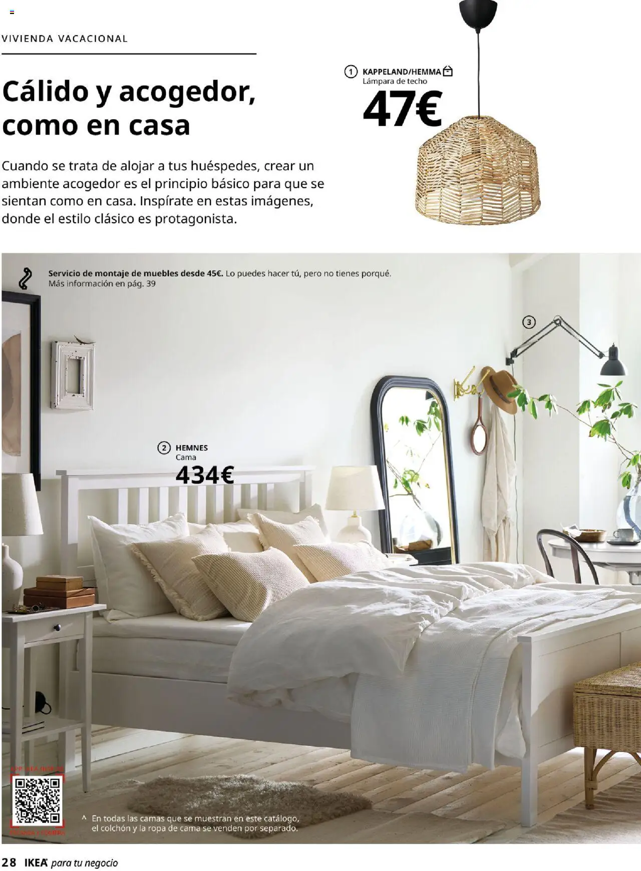 Catálogo IKEA para tu negocio │ válido desde el 04.02.2025 | Página: 28 | Productos: Colchon, Muebles, Cama, Lámpara
