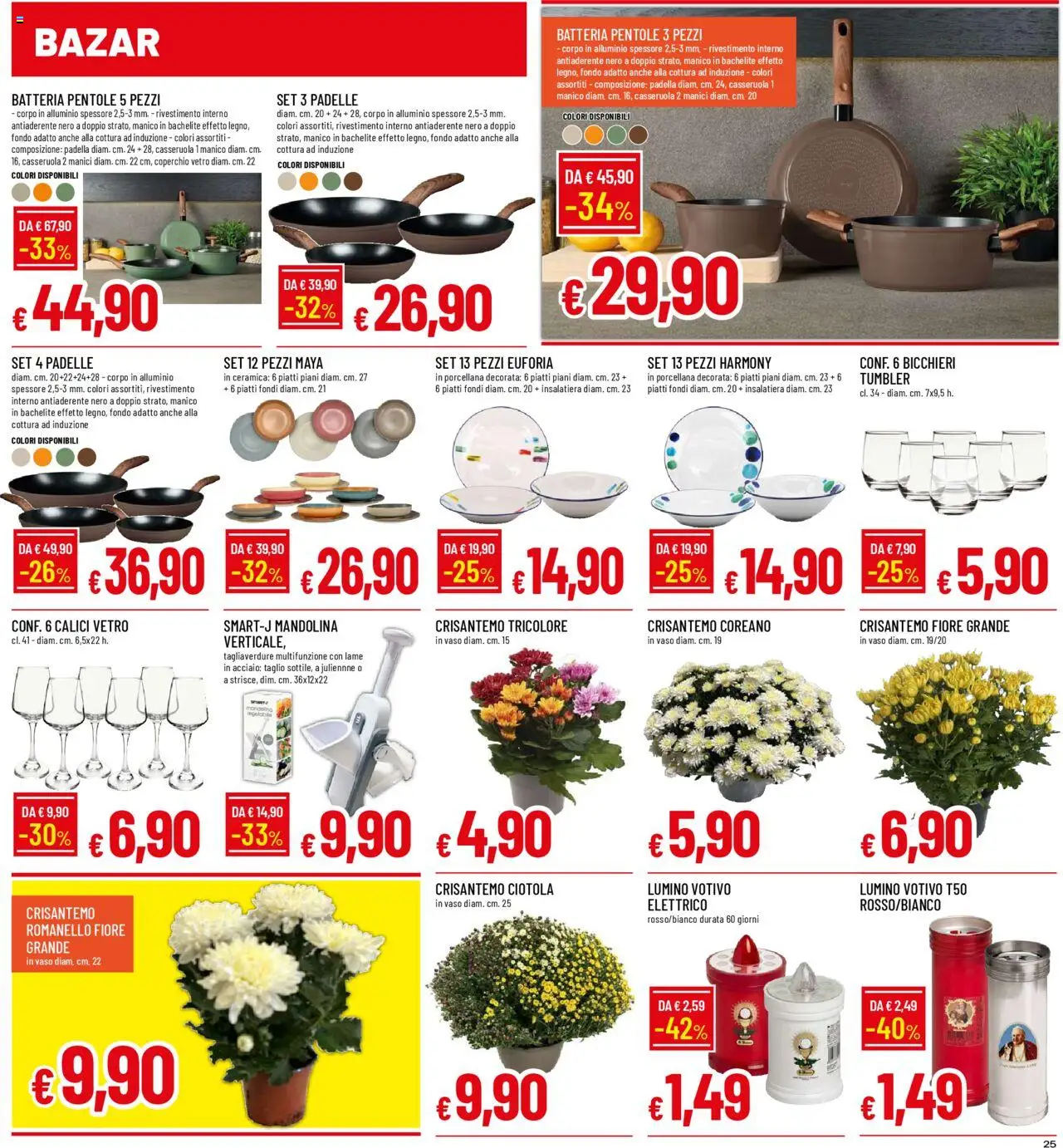 Volantino Galassia del 23.10.2025 | Pagina: 25 | Prodotti: Alluminio, Ciotola, Batteria, Vaso