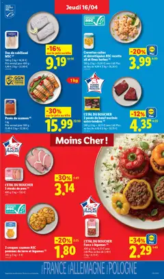 LIDL - Prévisualisation de L'ETAL DU BOUCHER 5 steaks de porc (1), 400 g (1 kg = 7,85 €) valide à partir de 16.04.2026 | Page: 7