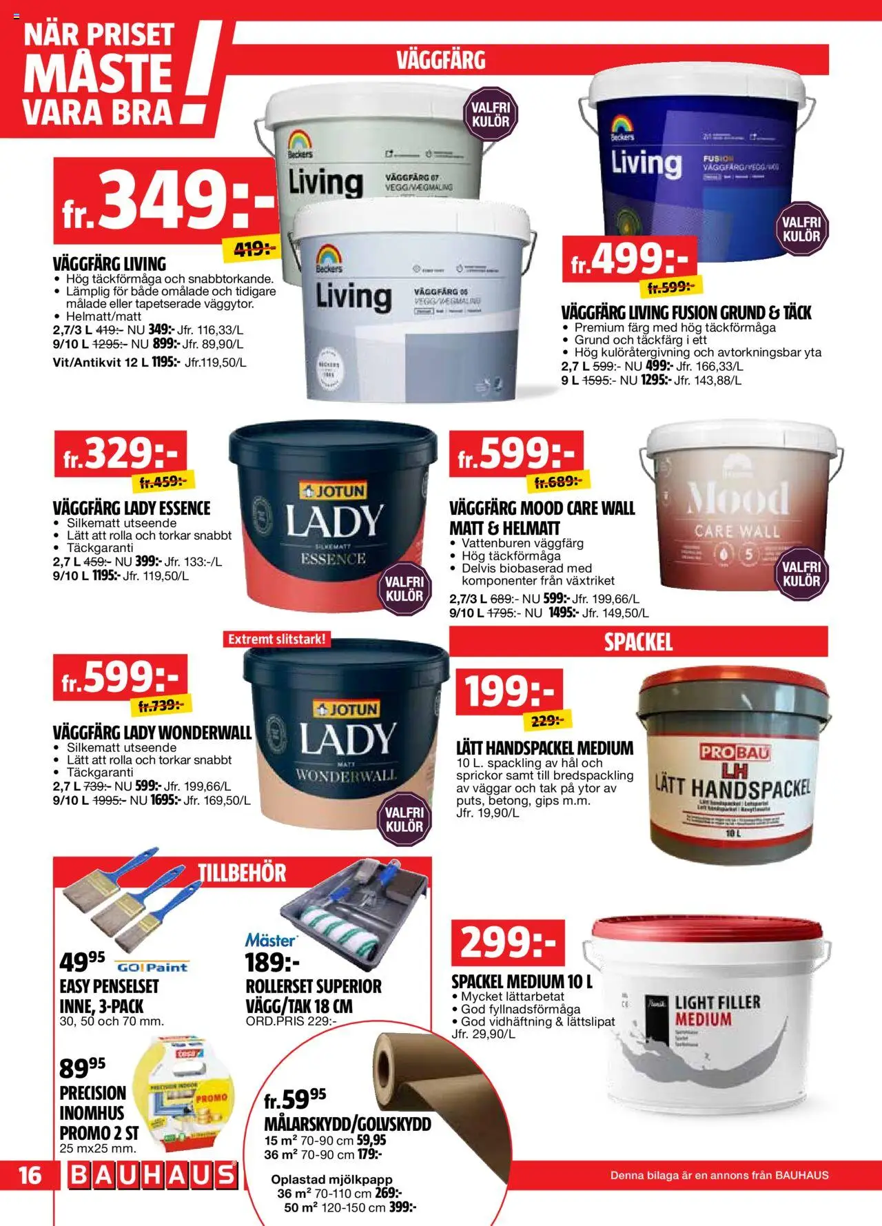 Bauhaus reklamblad aktuell från 29.09.2025 | Sida: 16 | Produkter: Täckfärg