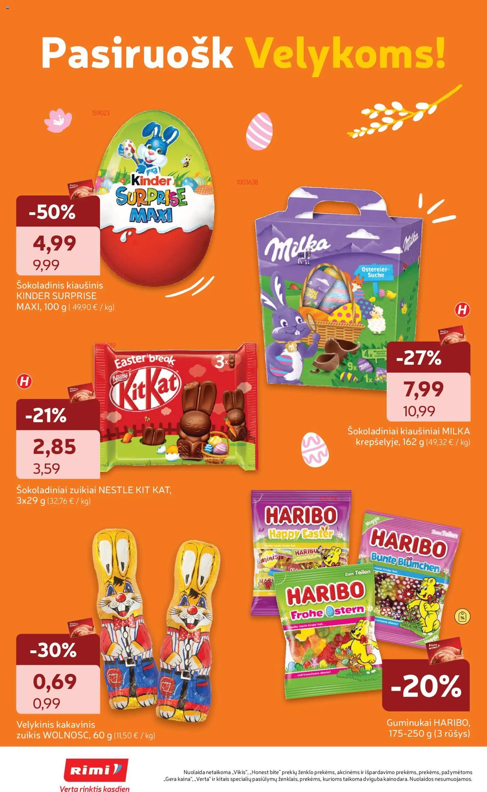 Rimi akcijos nuo 10.03.2026 | Puslapis: 8 | Prekių: Kiaušiniai, Guminukai