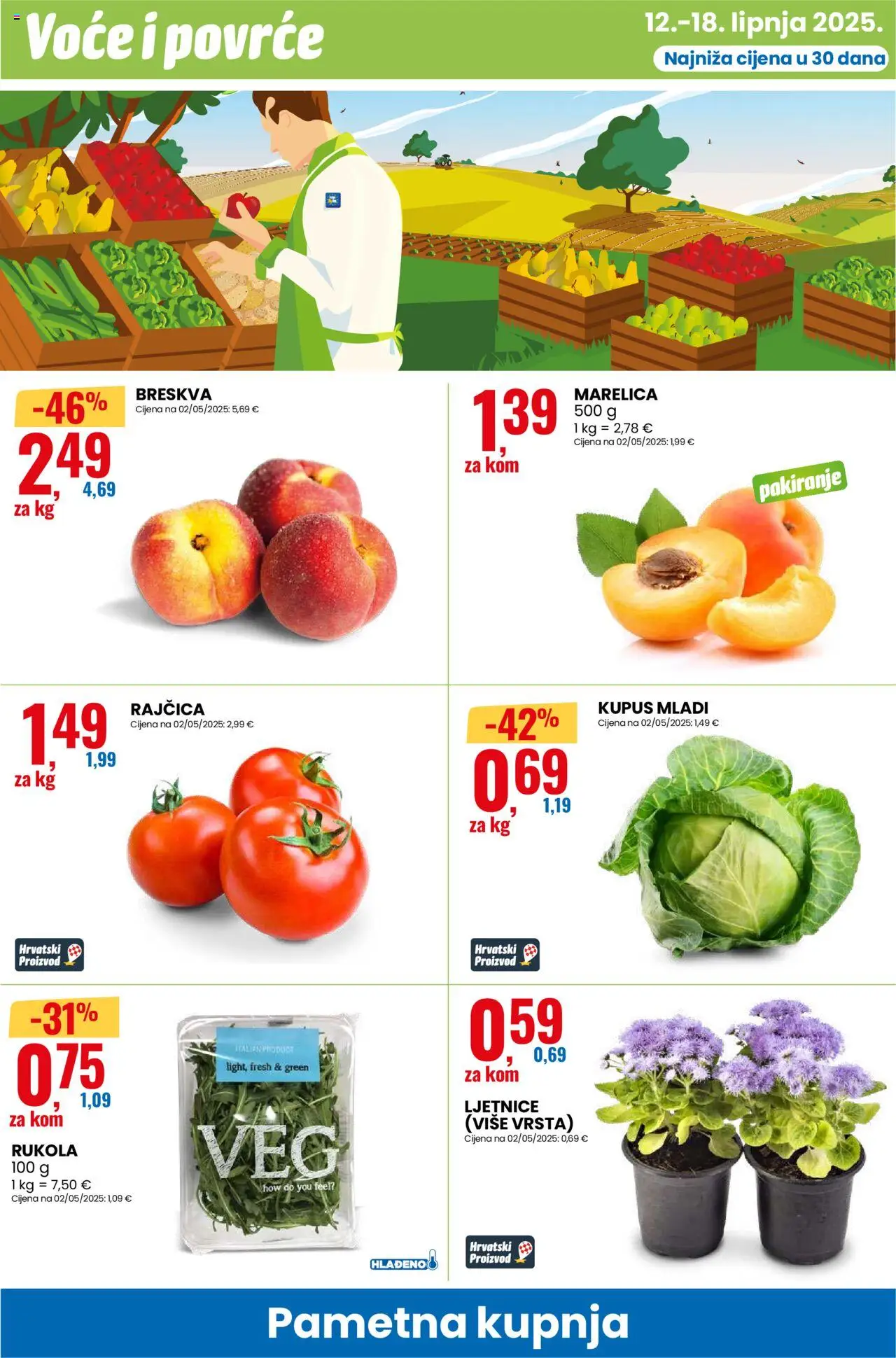 Eurospin katalog | vrijedi od 12.06.2025 | Stranica: 8 | Proizvodi: Povrće, Voće, Kupus, Rajčica