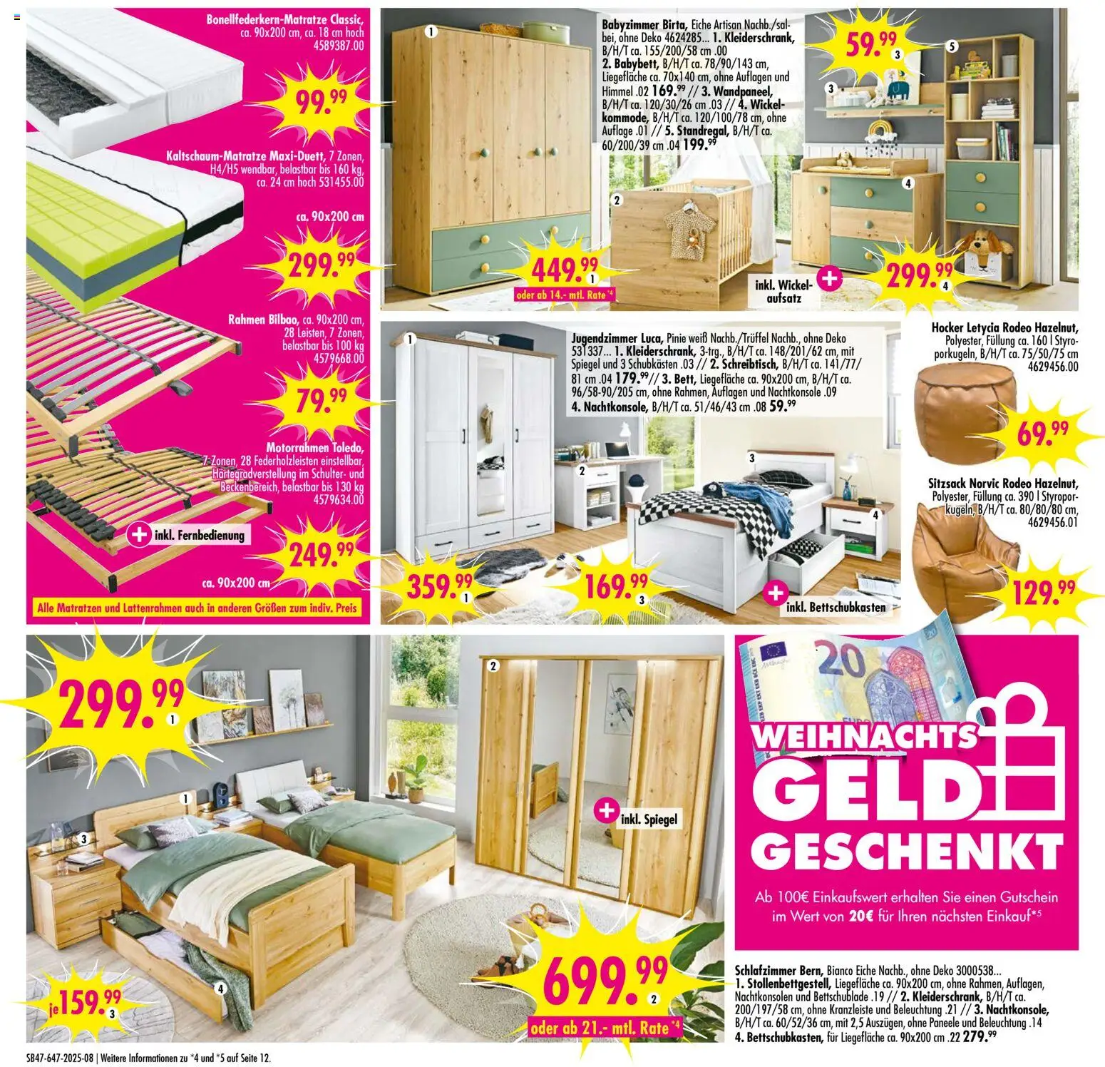 SB Möbel Boss Prospekt Neubrandenburg – gültig ab 15.11.2025 | Seite: 8 | Produkte: Hocker, Sitzsack, Spiegel