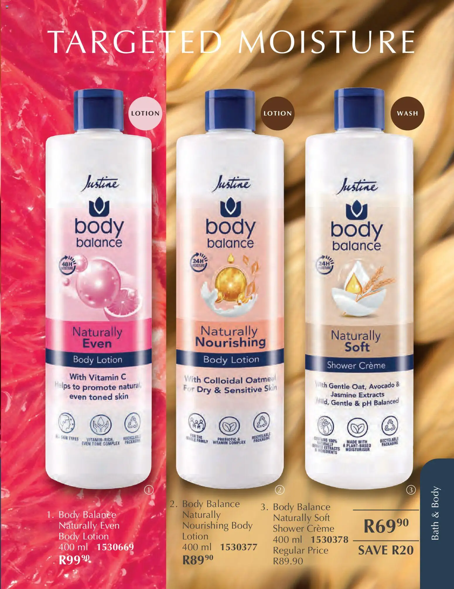 New Justine catalogue – valid from 01.02.2026 | Page: 81 | Products: Bath, Shower, Lotion