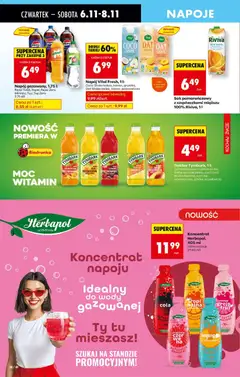 Pogląd oferty "Napój gazowany, 1,75 l: Pepsi Twist, Pepsi, Pepsi Zero, Mirinda, 7up, 7up Zero, Napój gazowany w różnych smakach" - ważna od 06.11.2025 | Strona: 60 | Produkty: Cytryna, Sok pomarańczowy, Pepsi, Sok