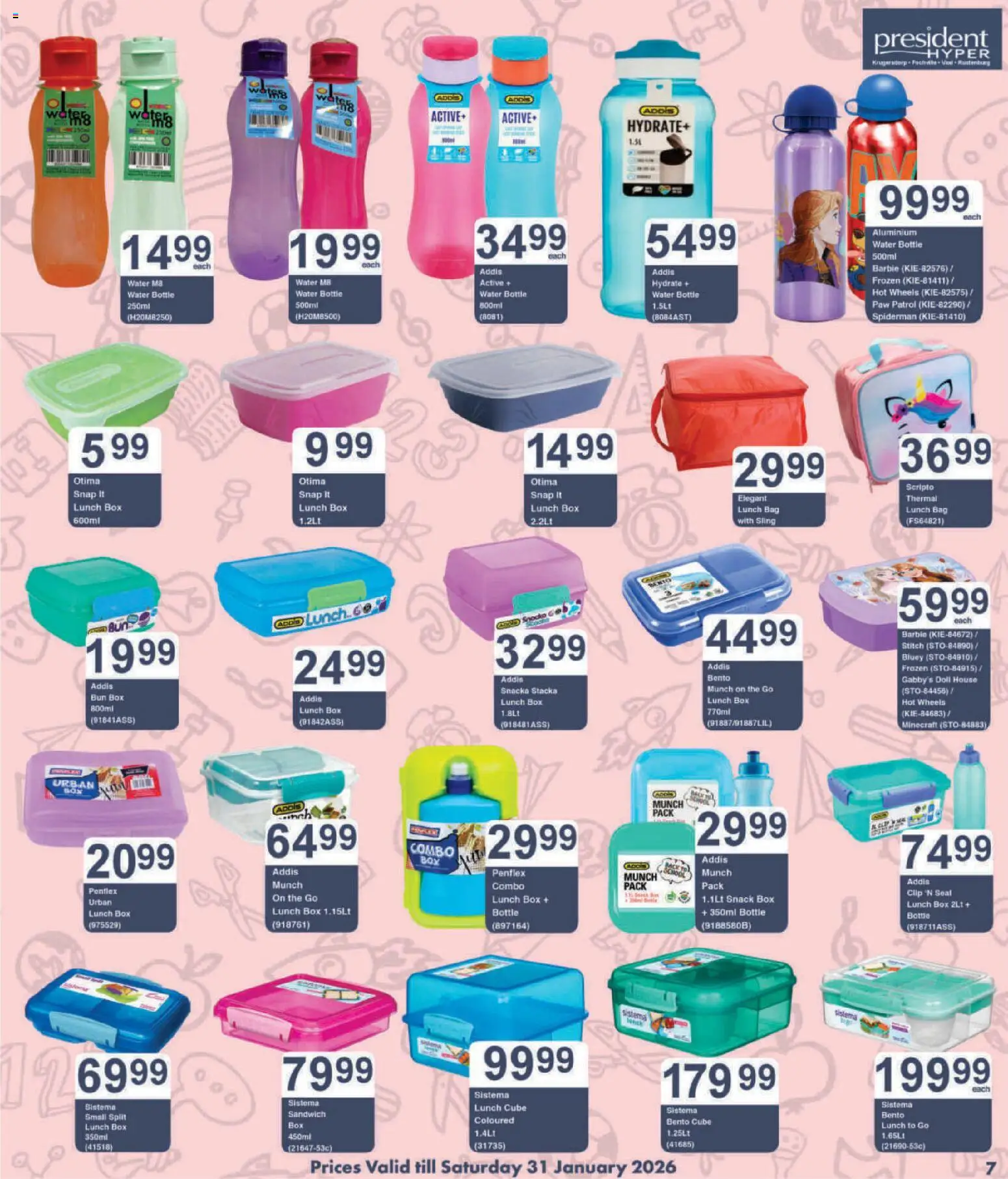 New President Hyper catalogue – valid from 29.12.2025 | Page: 7 | Products: Bag, Box, Water