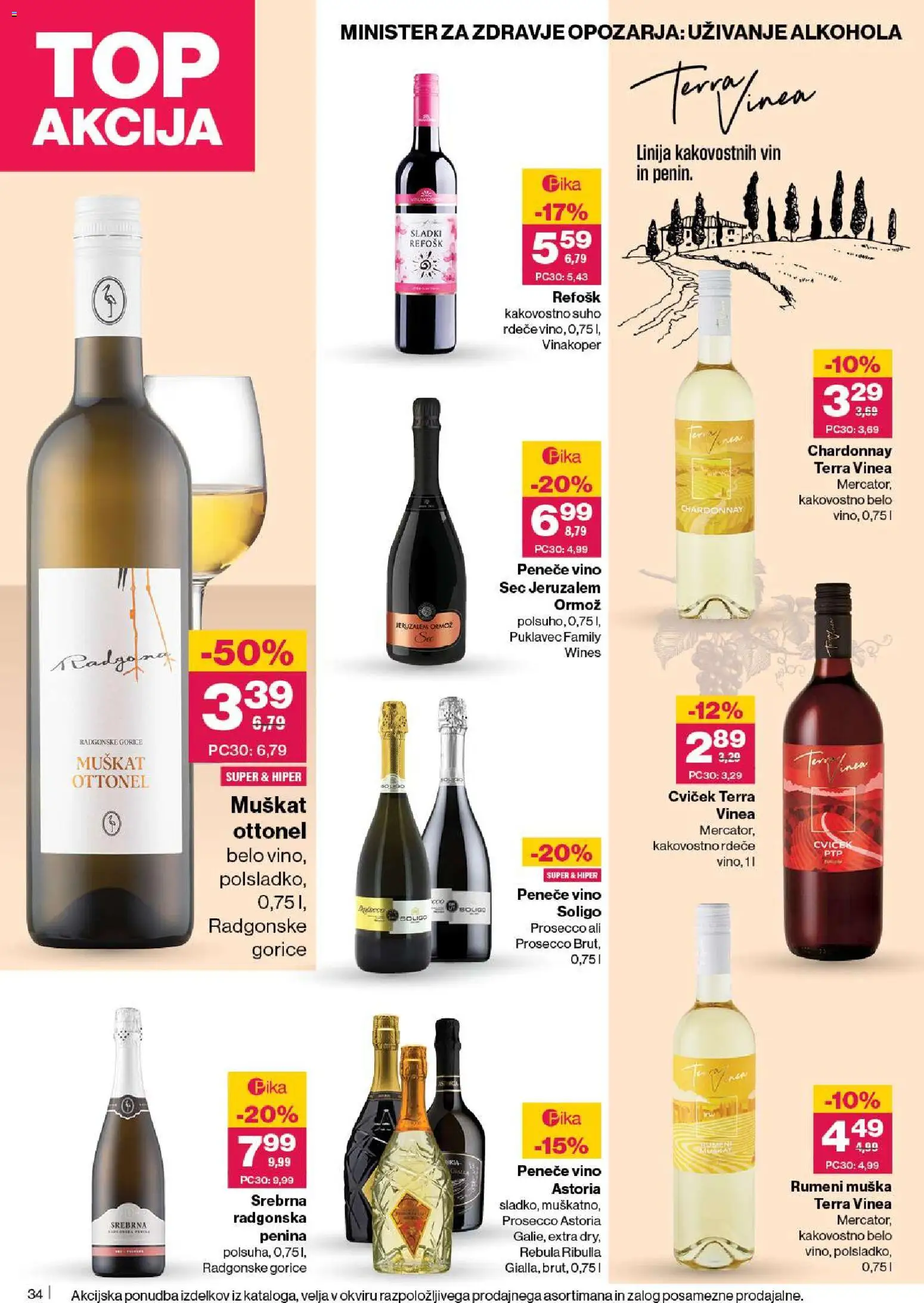 Novi Mercator katalog ponudbe – veljaven od 13.11.2025 | Stran: 36 | Izdelki: Penina, Vino
