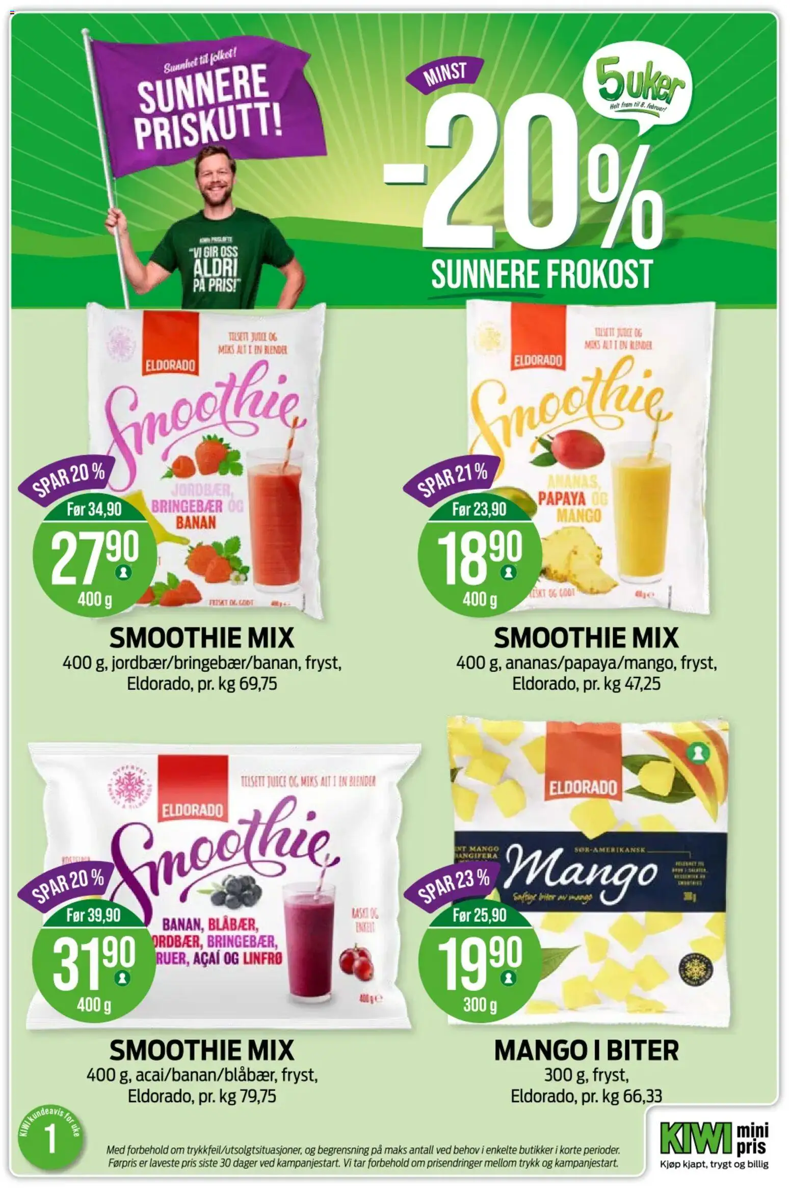 {H1} | Side: 13 | Produkter: Juice, Kiwi, Bringebær, Mango