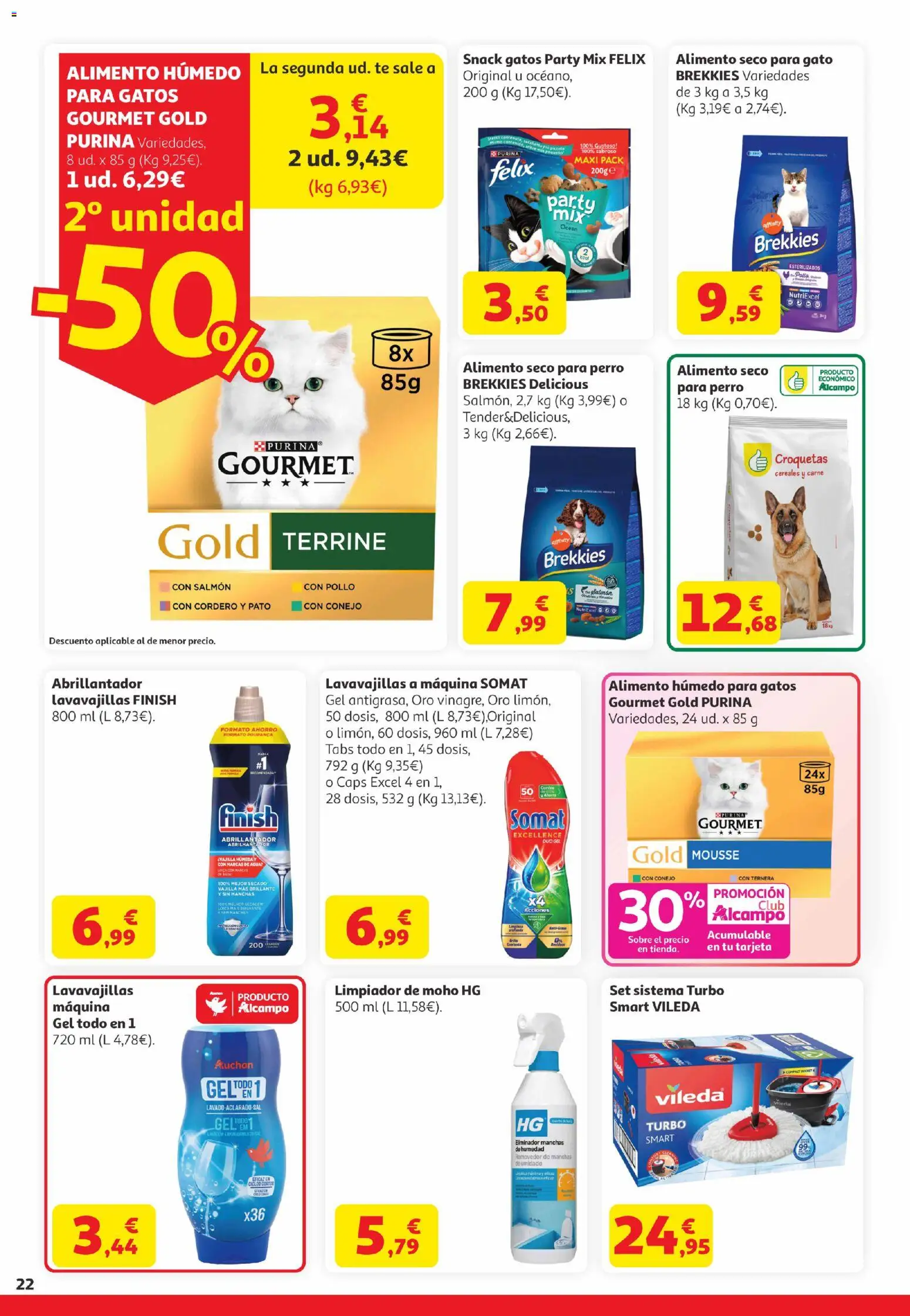 Alcampo Canarias │ válido desde el 21.04.2026 | Página: 22 | Productos: Mousse, Cereales, Βρεφικό κρεβάτι, Croquetas