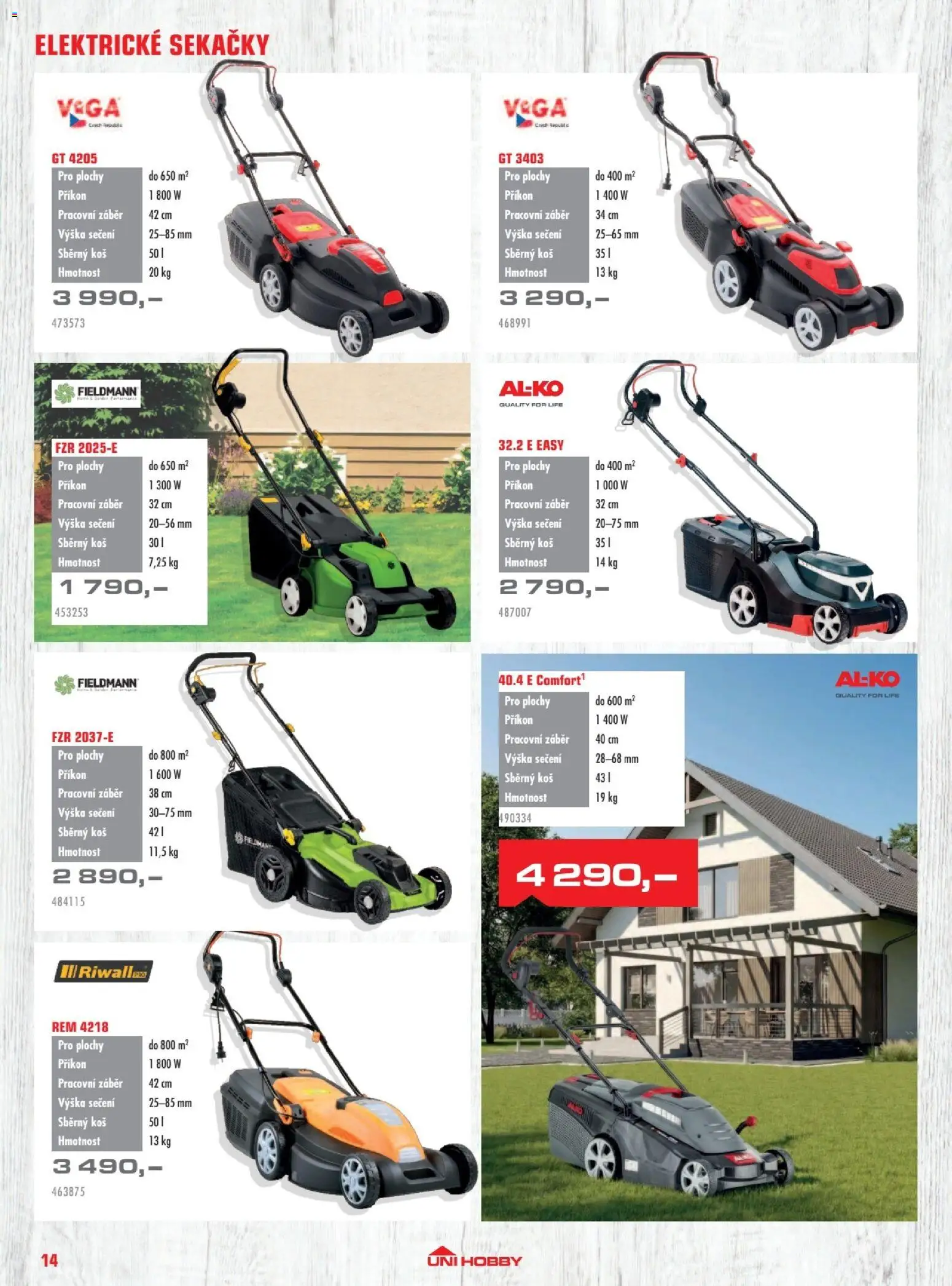 Uni Hobby katalog - Zahradní technika 2026 od 13.03.2026 | Strana: 14 | Produkty: Koš