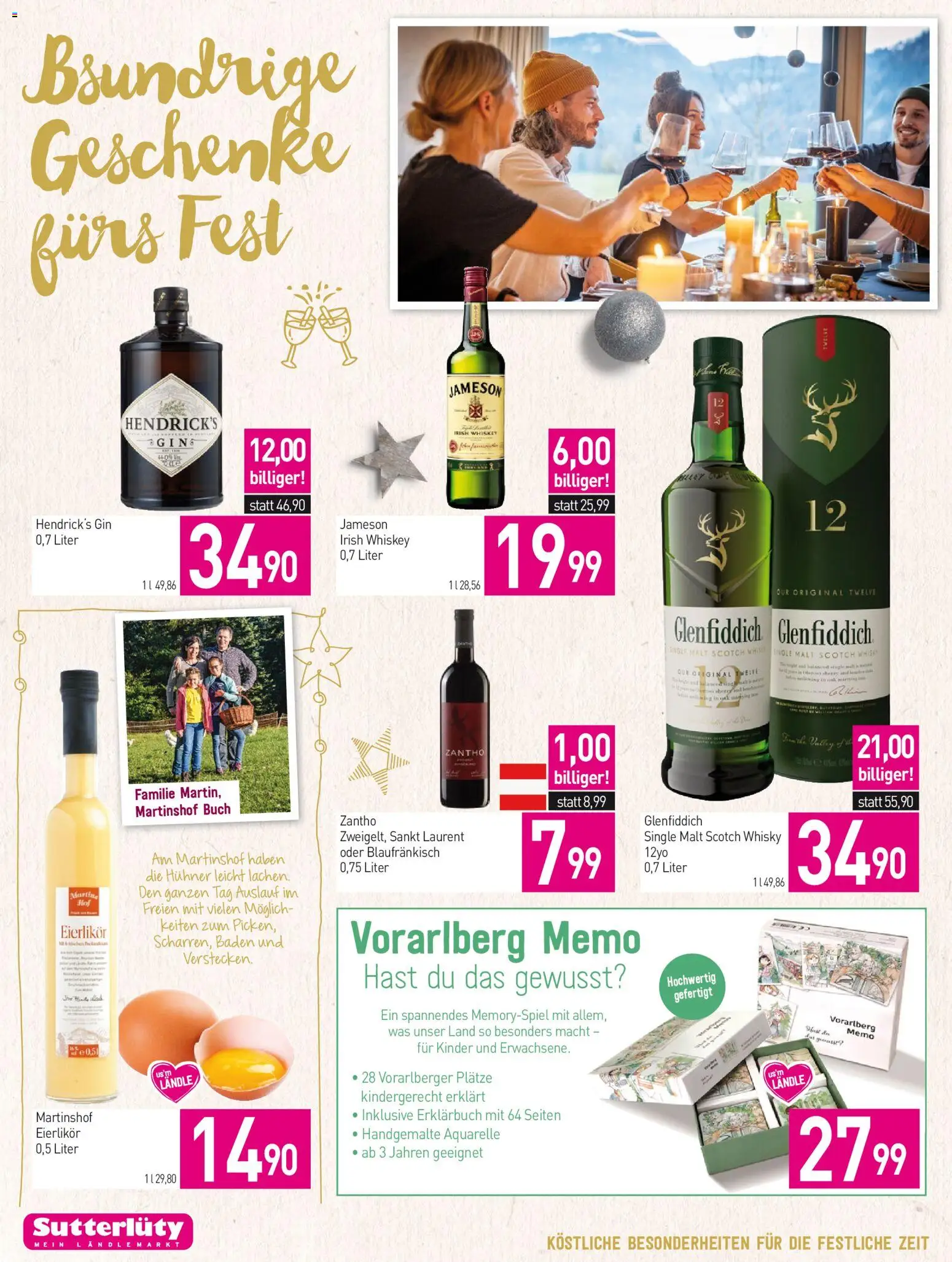 Sutterlüty Flugblatt gültig ab 11.12.2025 | Seite: 26 | Produkte: Gin, Whiskey