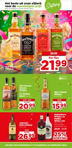 Ballantine's Whisky en Malibu White rum, Fles 1,5 liter Prijsvoorbeeld: Malibu White rum 28.99 21.75 - Voorbeeld van een folder van Plus, geldig van 18.02.2026 | Pagina: 39