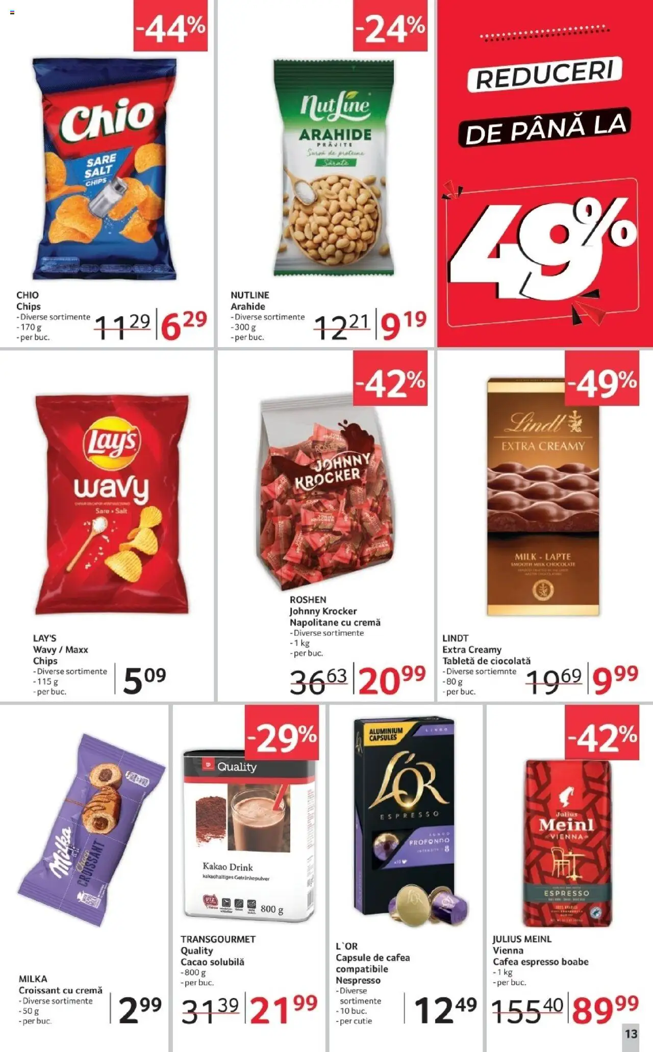Noul catalog Selgros – valabil de la 17.10.2025 | Pagină: 13 | Produse: Arahide, Cremă, Cafea, Cacao