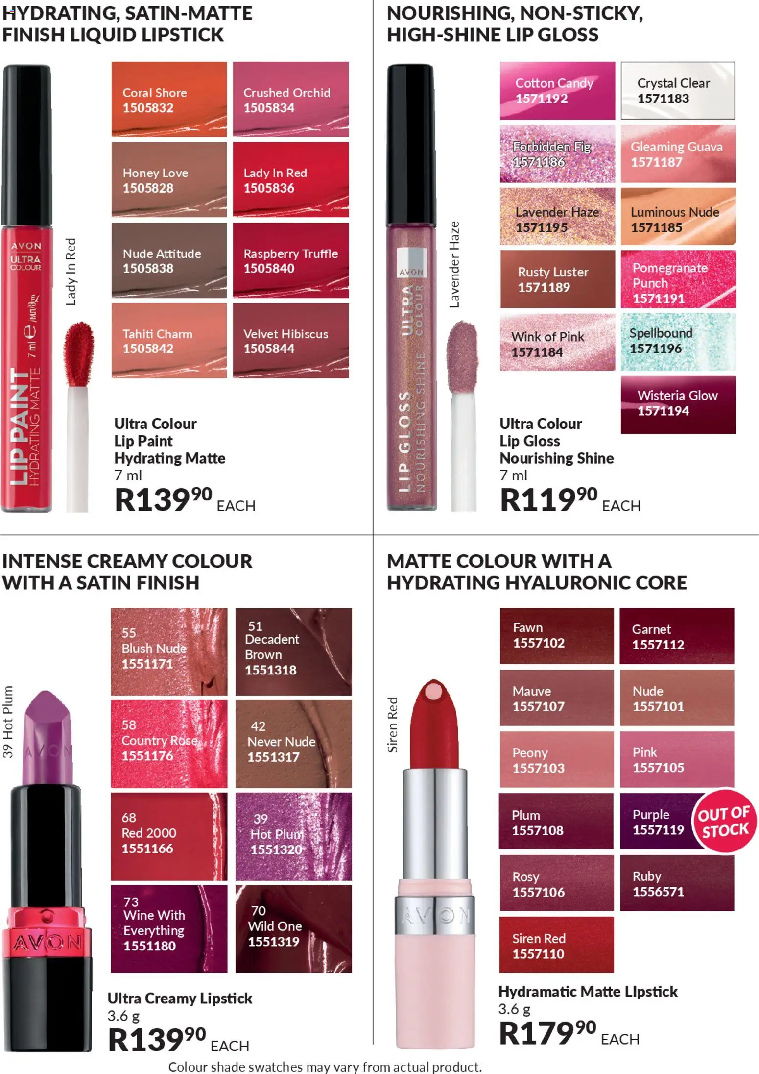 New Avon catalogue – valid from 01.11.2025 | Page: 91 | Products: Paint, Wine, Lipstick, Lip gloss