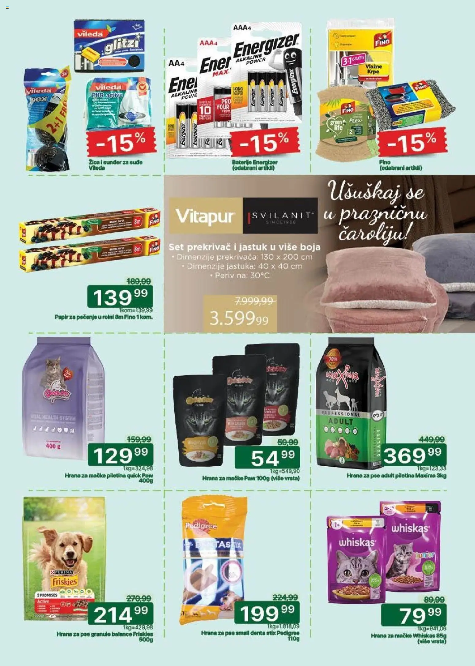 Univerexport katalog - važi od 05.01.2026 | Strana: 31 | Proizvode: Jastuk, Papir za pečenje, Whiskas, Baterije
