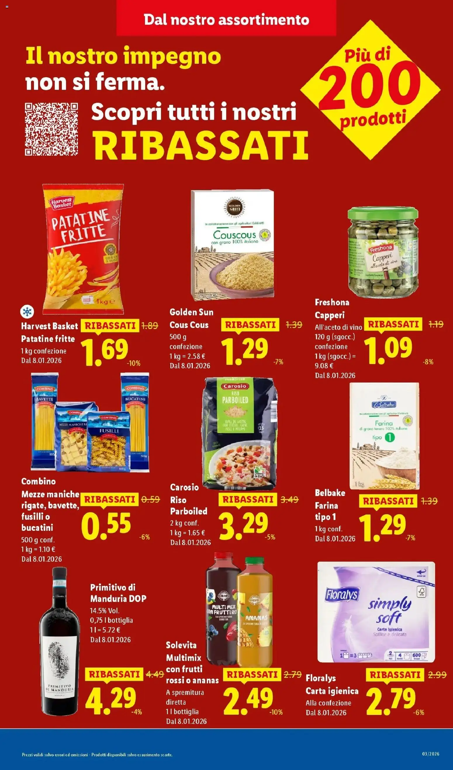Volantino Lidl del 12.01.2026 | Pagina: 11 | Prodotti: Patatine, Verdure, Pasta, Cous cous