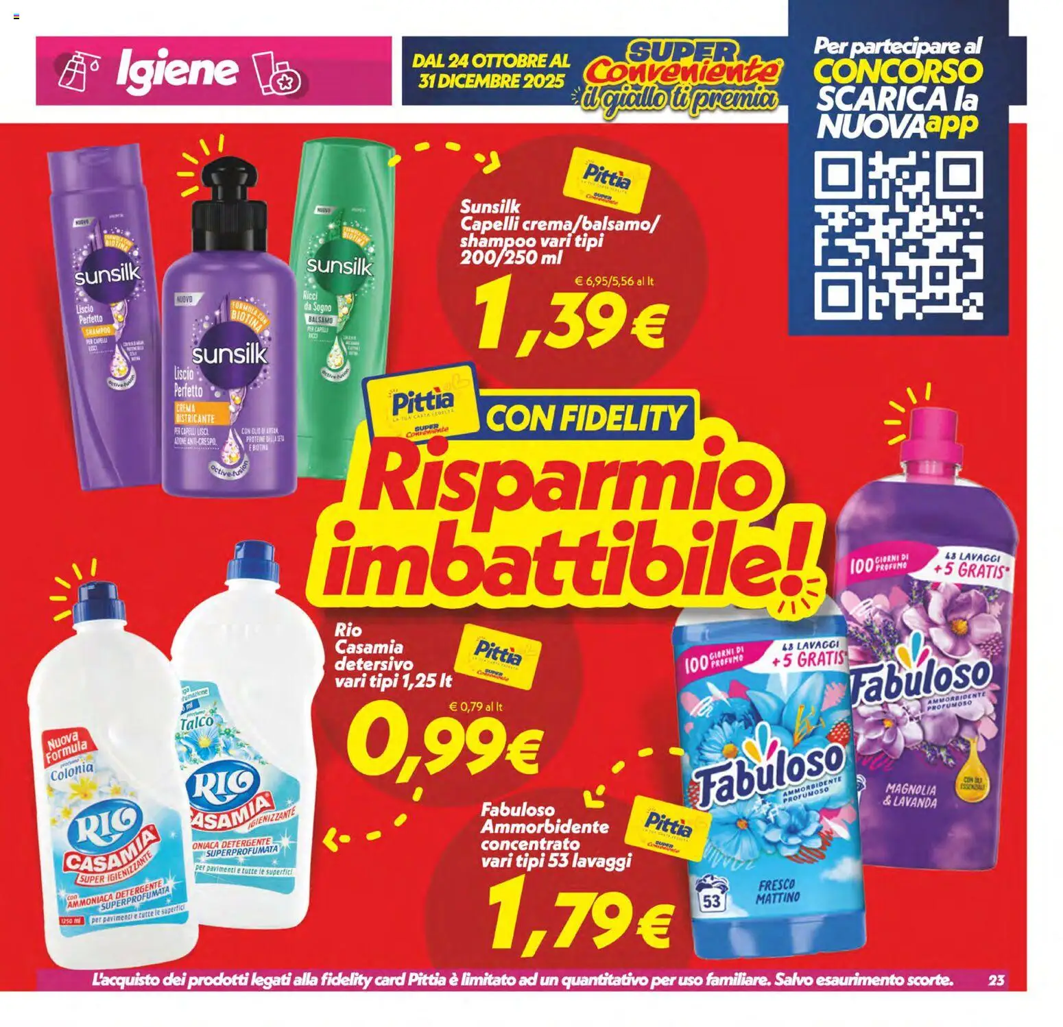 Volantino SuperConveniente del 24.10.2025 | Pagina: 23 | Prodotti: Shampoo, Balsamo, Crema, Profumo