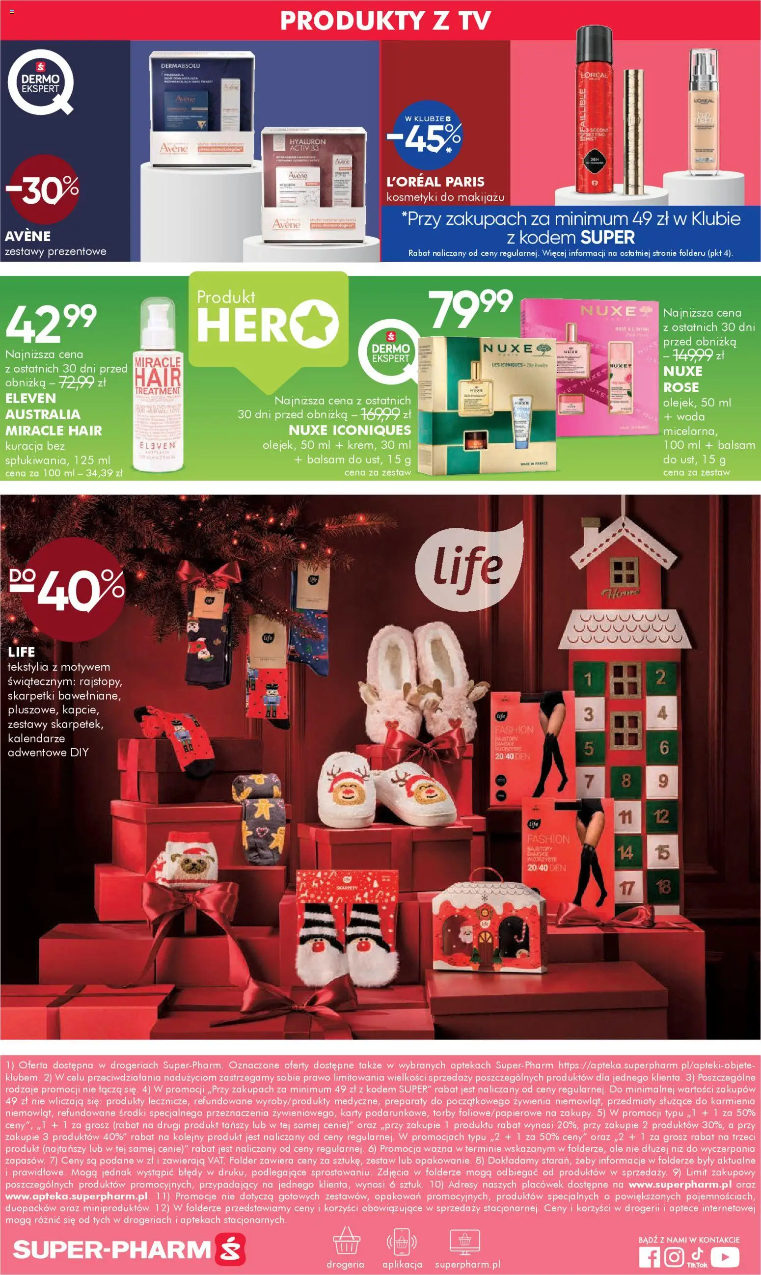 Super-pharm Gazetka od 01.12.2025 | Strona: 20 | Produkty: Skarpety, Skarpetki, Tekstylia, Woda