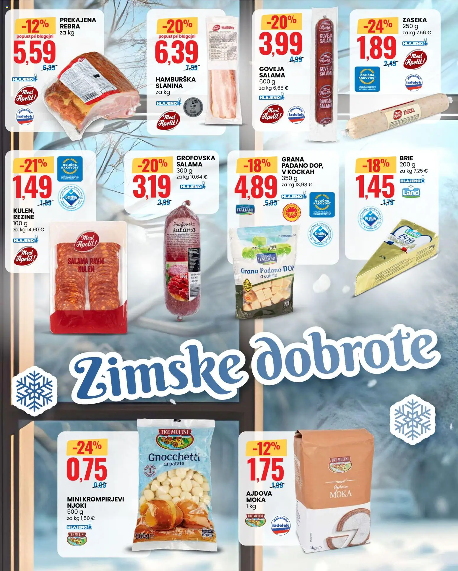 Novi Eurospin katalog ponudbe – veljaven od 08.01.2026 | Stran: 2 | Izdelki: Moka, Slanina, Njoki, Salama