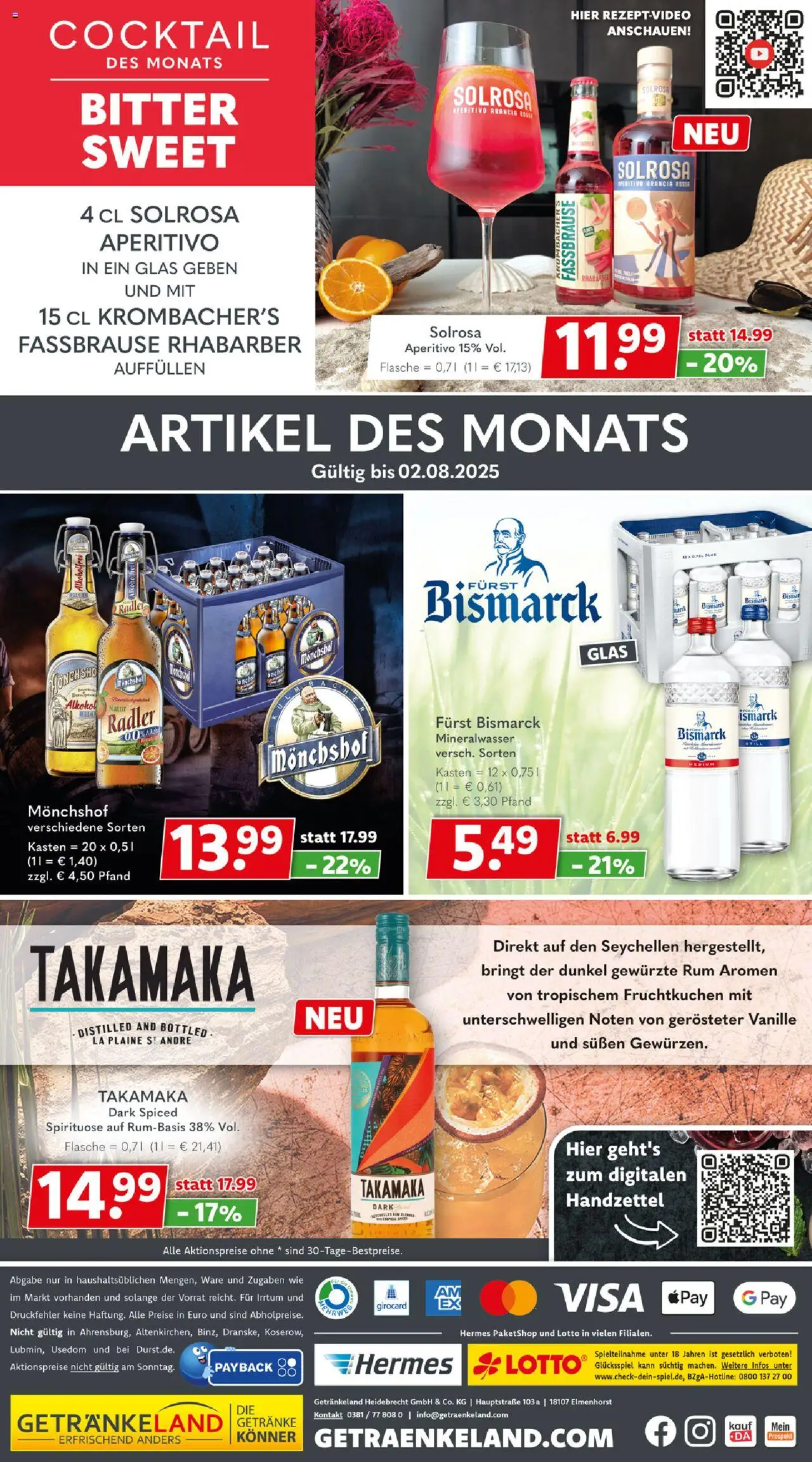 Getränkeland Prospekt 	 - gültig ab dem 21.07.2025 | Seite: 8 | Produkte: Rum, Mineralwasser, Radler, Fassbrause