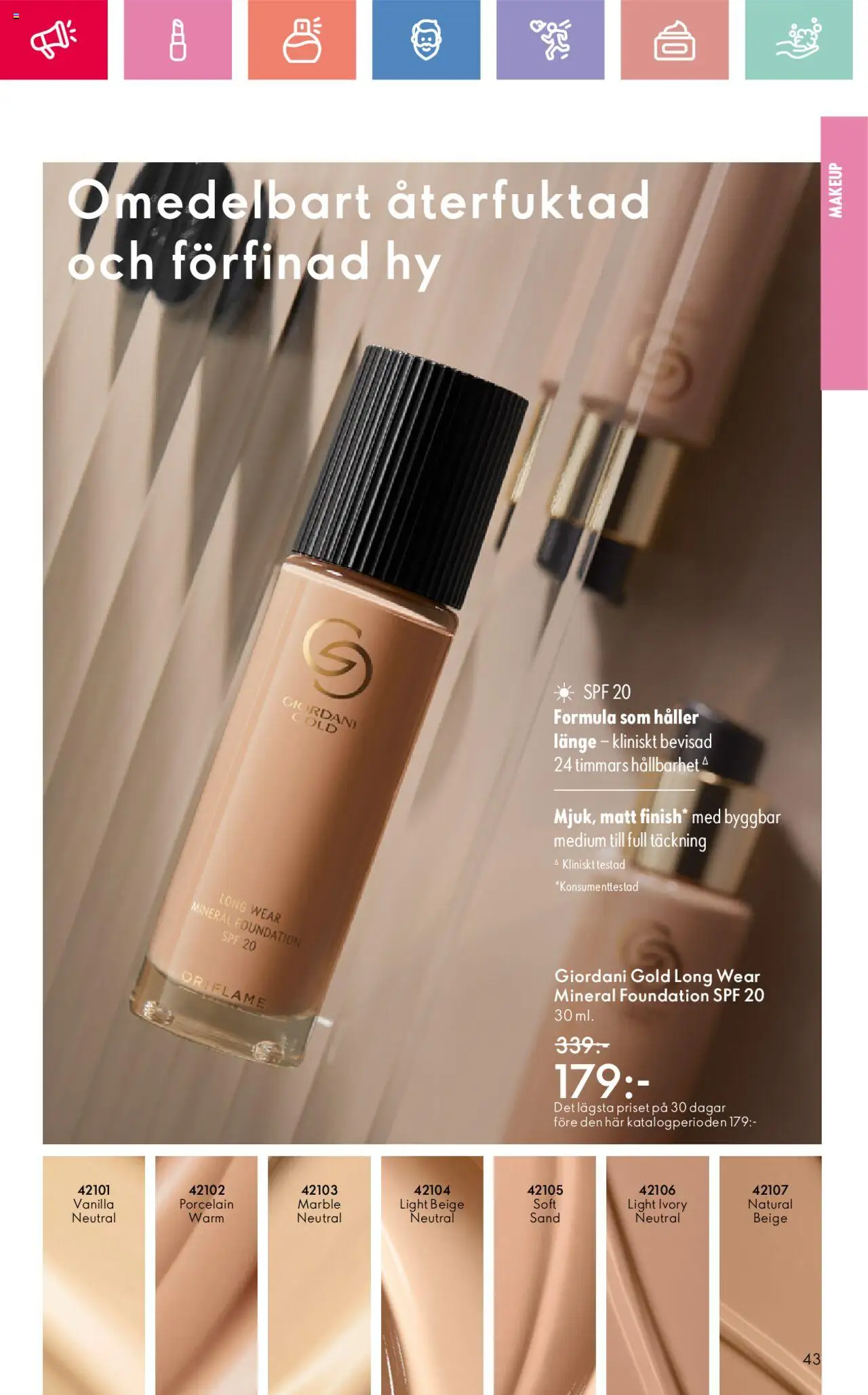 Oriflame reklamblad aktuell från 01.06.2025 | Sida: 43 | Produkter: Foundation