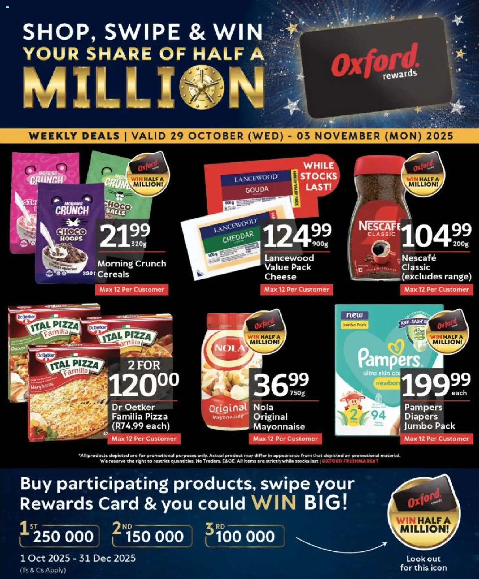 New Oxford Freshmarket catalogue – valid from 29.10.2025 | Page: 1 | Products: Pizza, Chicken, Cereals, Mayonnaise