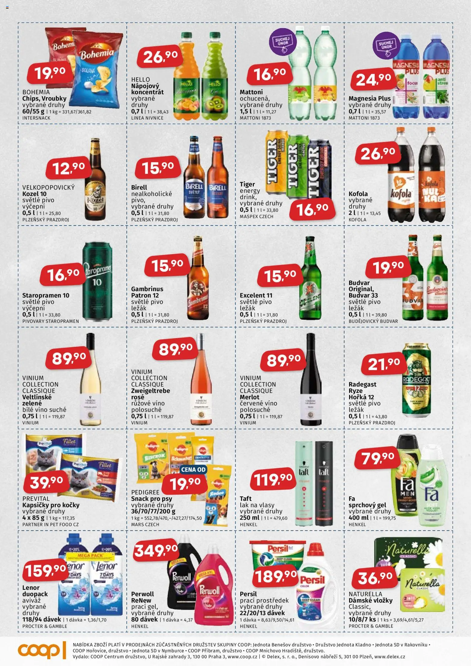 Coop leták - Středočeský region od 25.02.2026 | Strana: 3 | Produkty: Aviváž, Prací prostředek, Vložky, Budvar 33