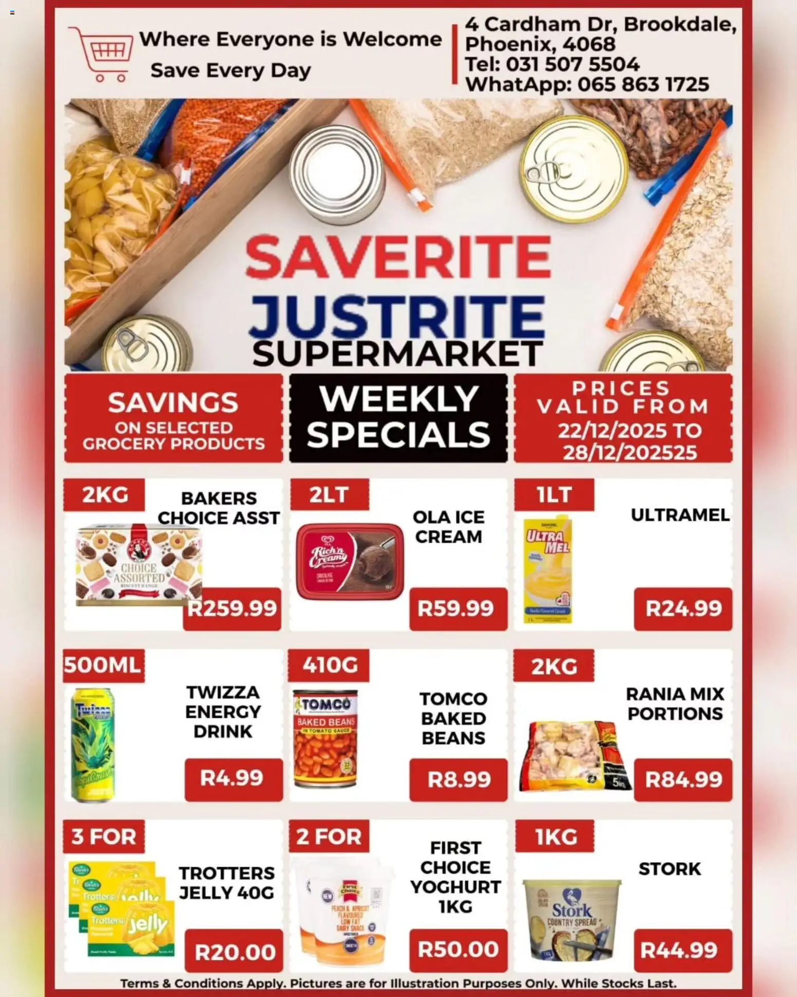 New Saverite catalogue – valid from 22.12.2025 | Page: 3 | Products: Beans, Baked beans, Yoghurt, Cream