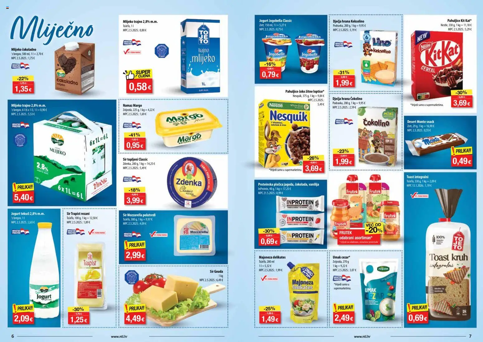 NTL katalog | vrijedi od 22.04.2026 | Stranica: 4 | Proizvodi: Mozzarella, Toast, Nesquik, Čokolino