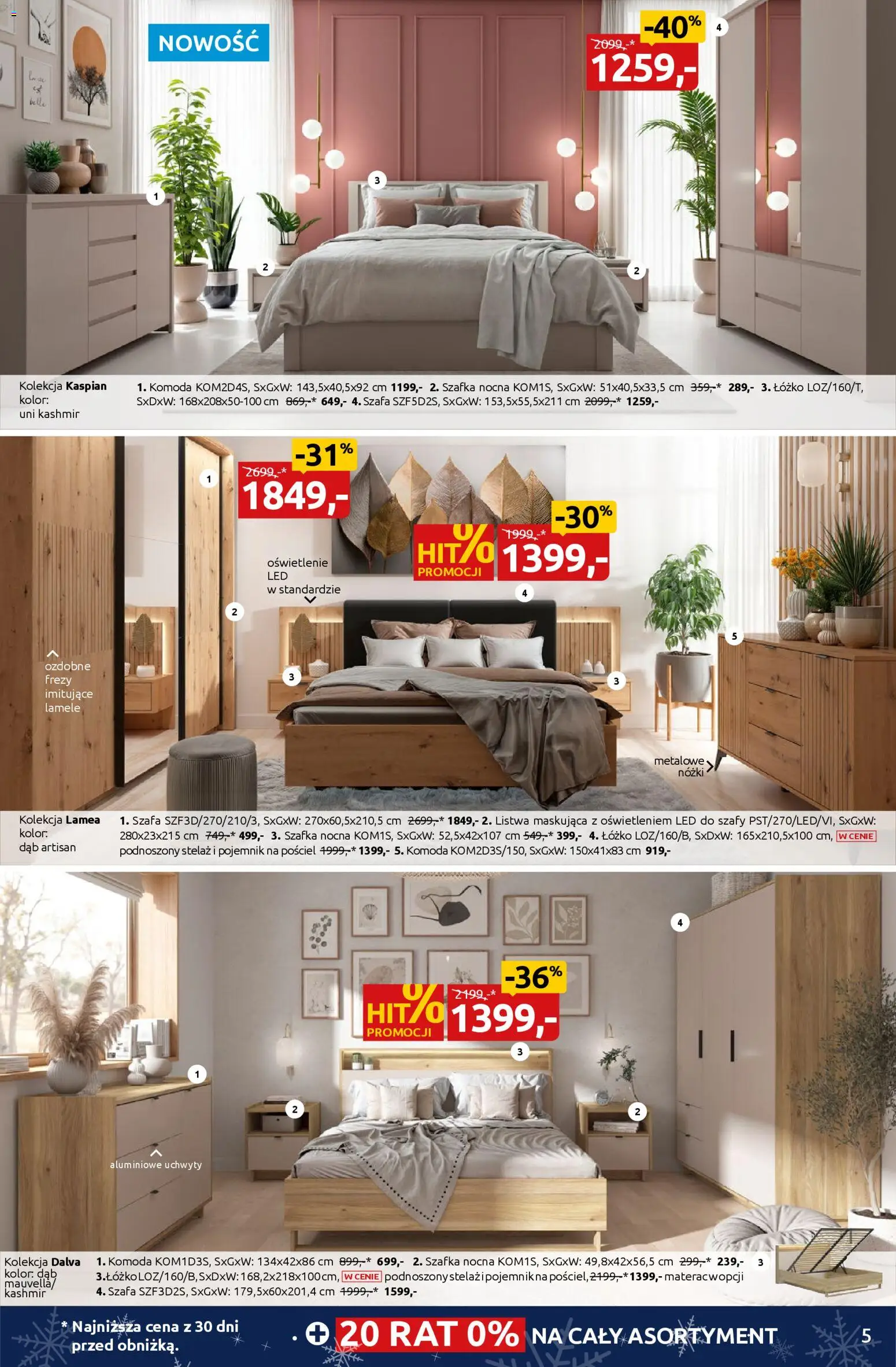 Black Red White promocje od 24.12.2025 | Strona: 5 | Produkty: Pościel, Łóżko, Szafa, Szafka nocna