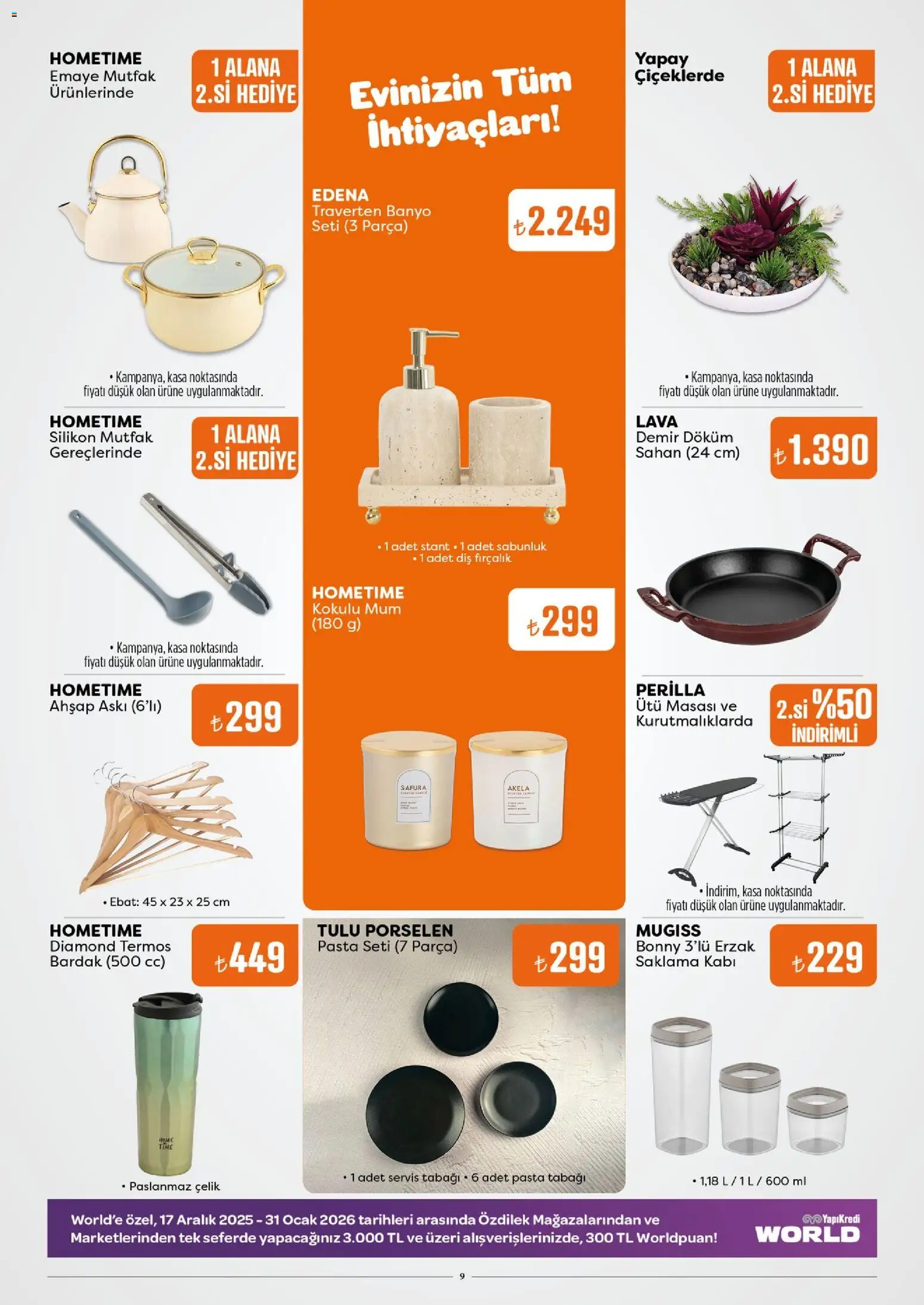 Özdilek Katalog - 15.01.2026 tarihinden itibaren geçerlidir | Sayfa: 9 | Ürünler: Termos, Kasa, Ocak, Ütü