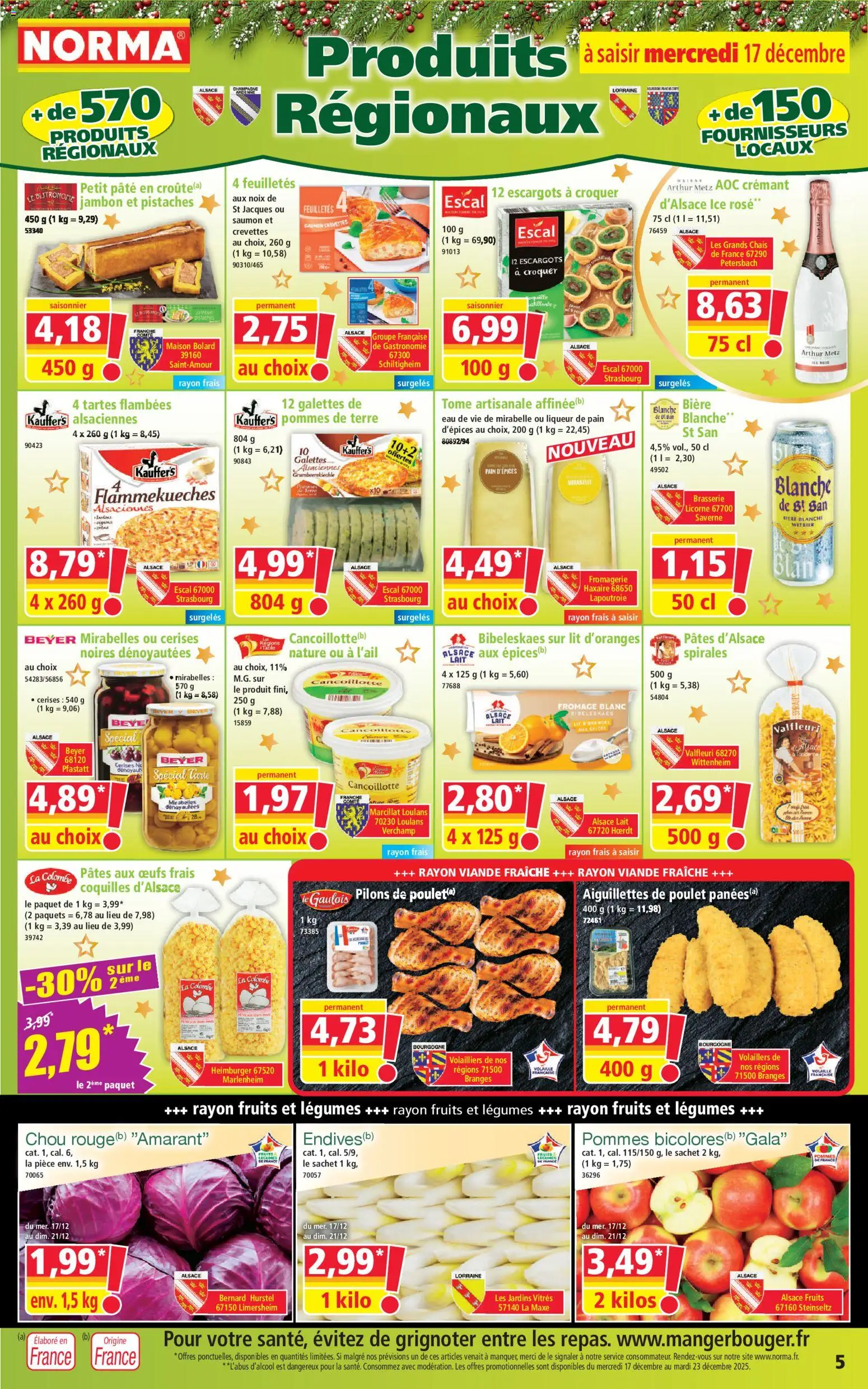 {H1} | Page: 5 | Produits: Escargots, Lit, Pistaches, Saumon