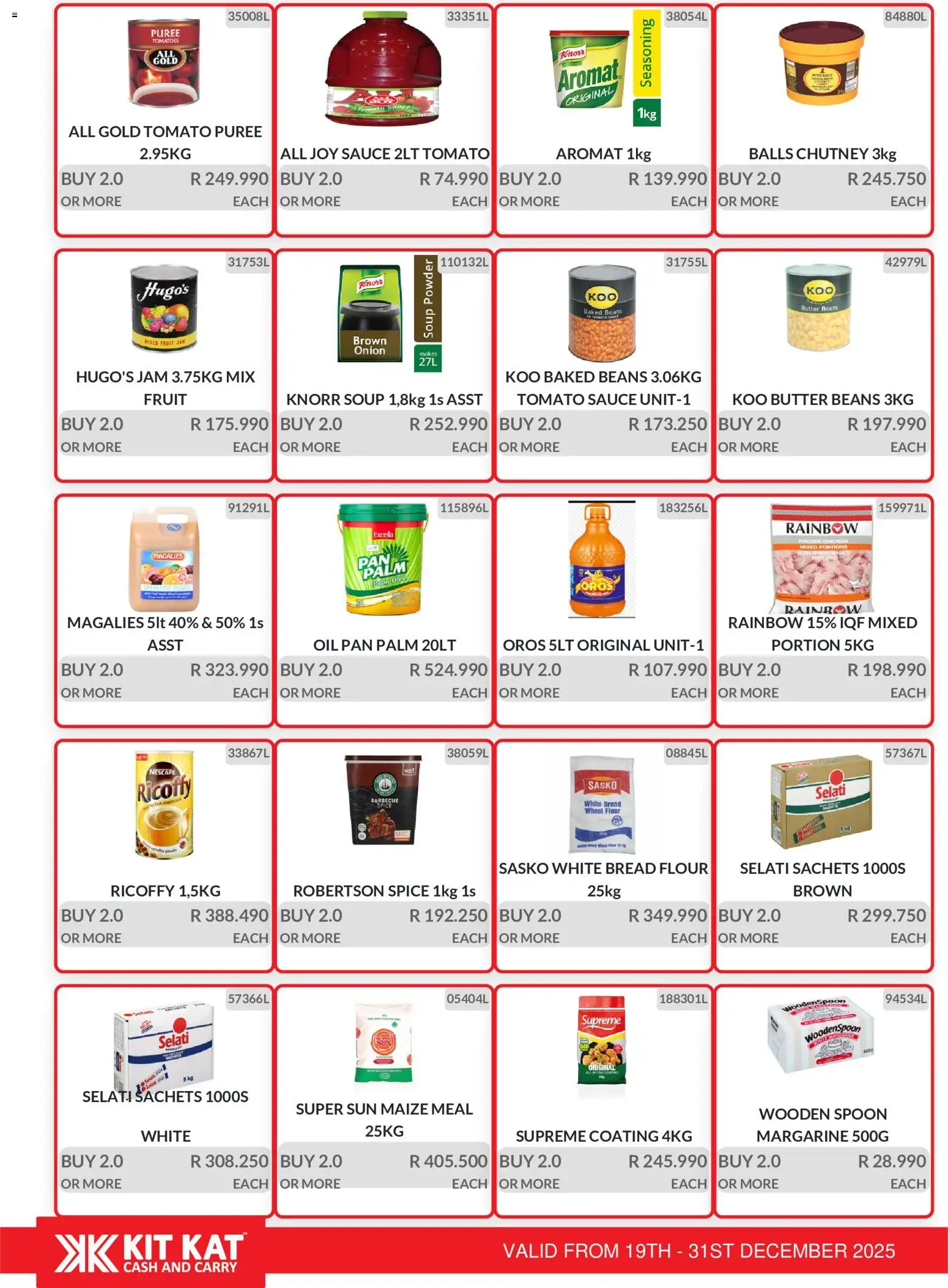 New KIT KAT Cash & Carry catalogue – valid from 19.12.2025 | Page: 36 | Products: Flour, Baked beans, Soup, Aromat