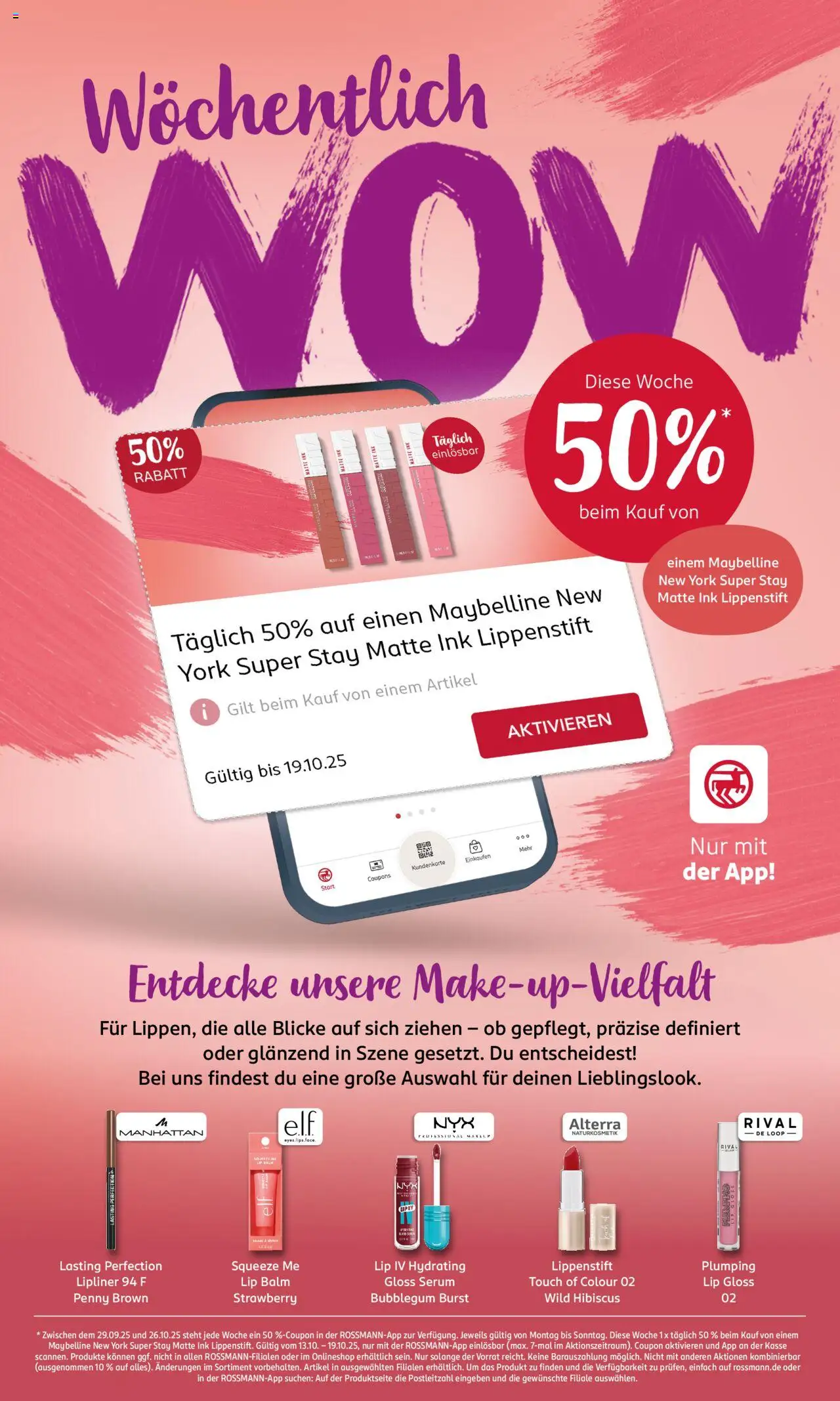 Rossmann Prospekt 	 – gültig ab 13.10.2025 | Seite: 8 | Produkte: Lippenstift, Serum, Lip Balm, Lipliner