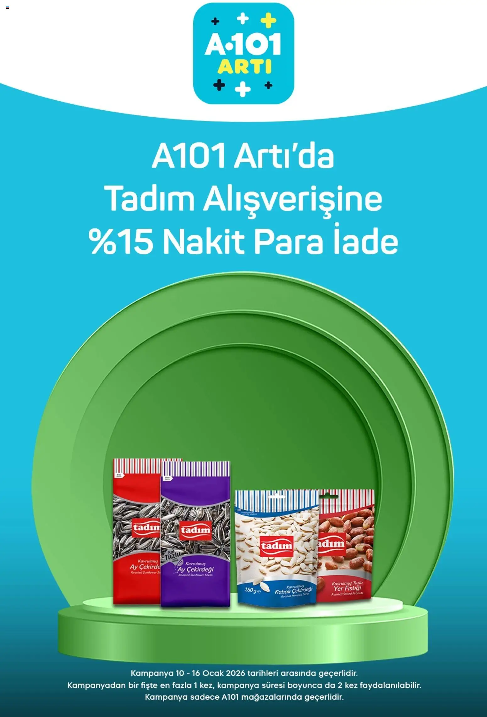 A101 Arti - 10.01.2026 tarihinden itibaren geçerlidir | Sayfa: 7 | Ürünler: Kabak, Yer fıstığı, Ocak