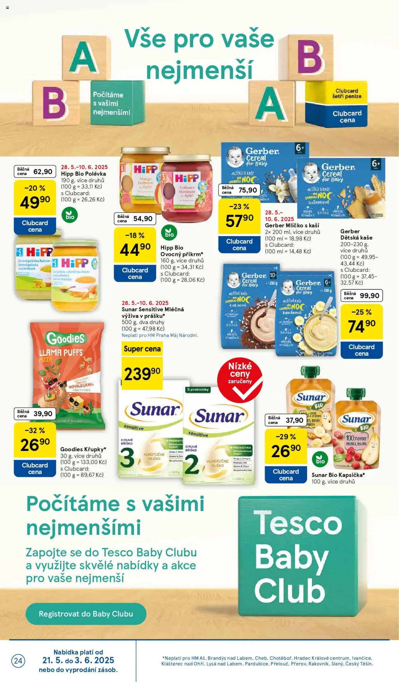 Tesco leták - Hypermarket od 28.05.2025 | Strana: 24 | Produkty: Mléčná kaše, Mléko, Mléčná výživa, Hipp