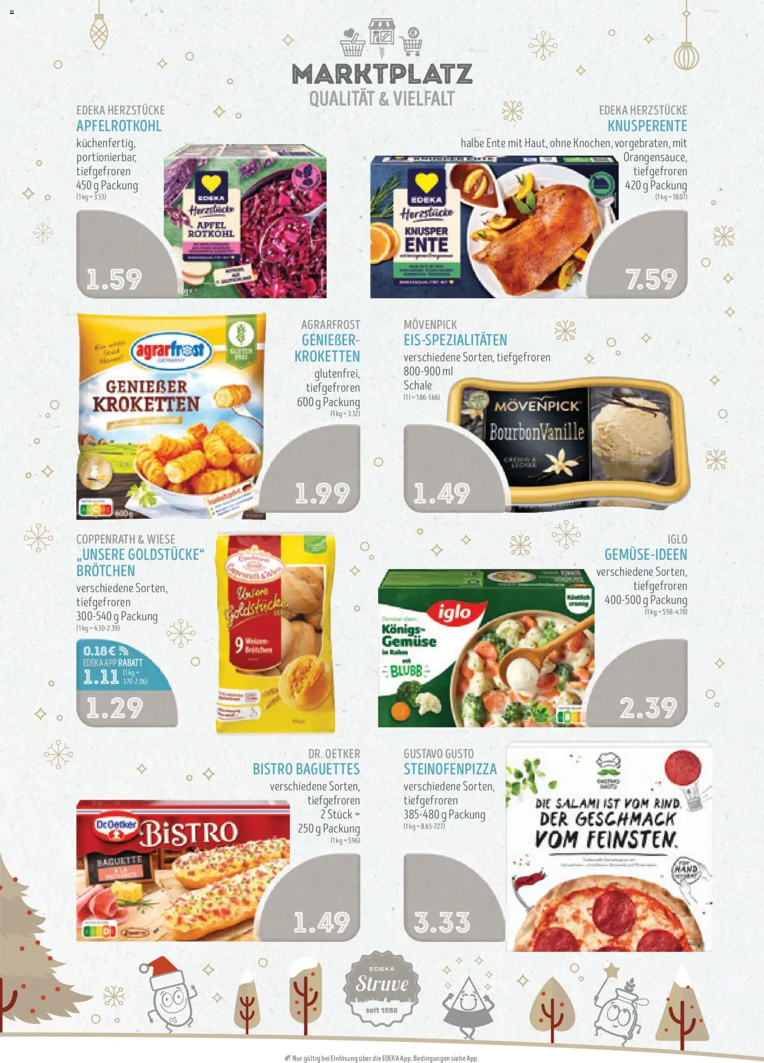 Edeka Struve Prospekt 	 – gültig ab 22.12.2025 | Seite: 11 | Produkte: Gustavo gusto, Äpfel, Baguette, Salami