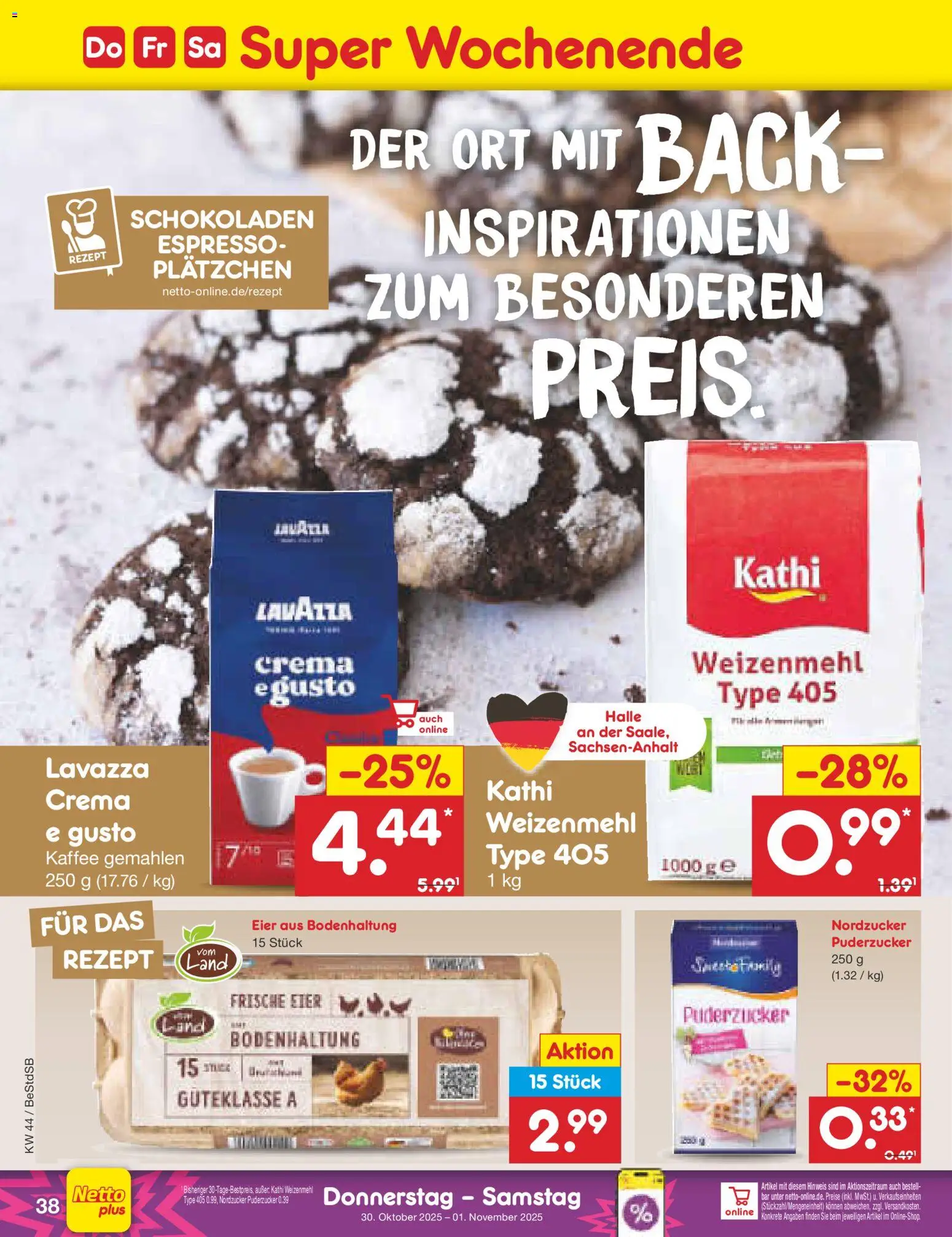 Netto Marken-Discount Prospekt 	 – gültig ab 27.10.2025 | Seite: 42 | Produkte: Lavazza, Eier, Kaffee, Weizenmehl