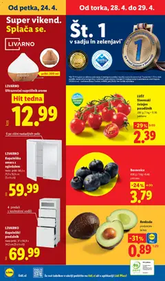 Lidl katalog akcije – veljaven od 23.04.2026 | Stran: 68 | Izdelki: Omara, Kos, Borovnice, Sadje