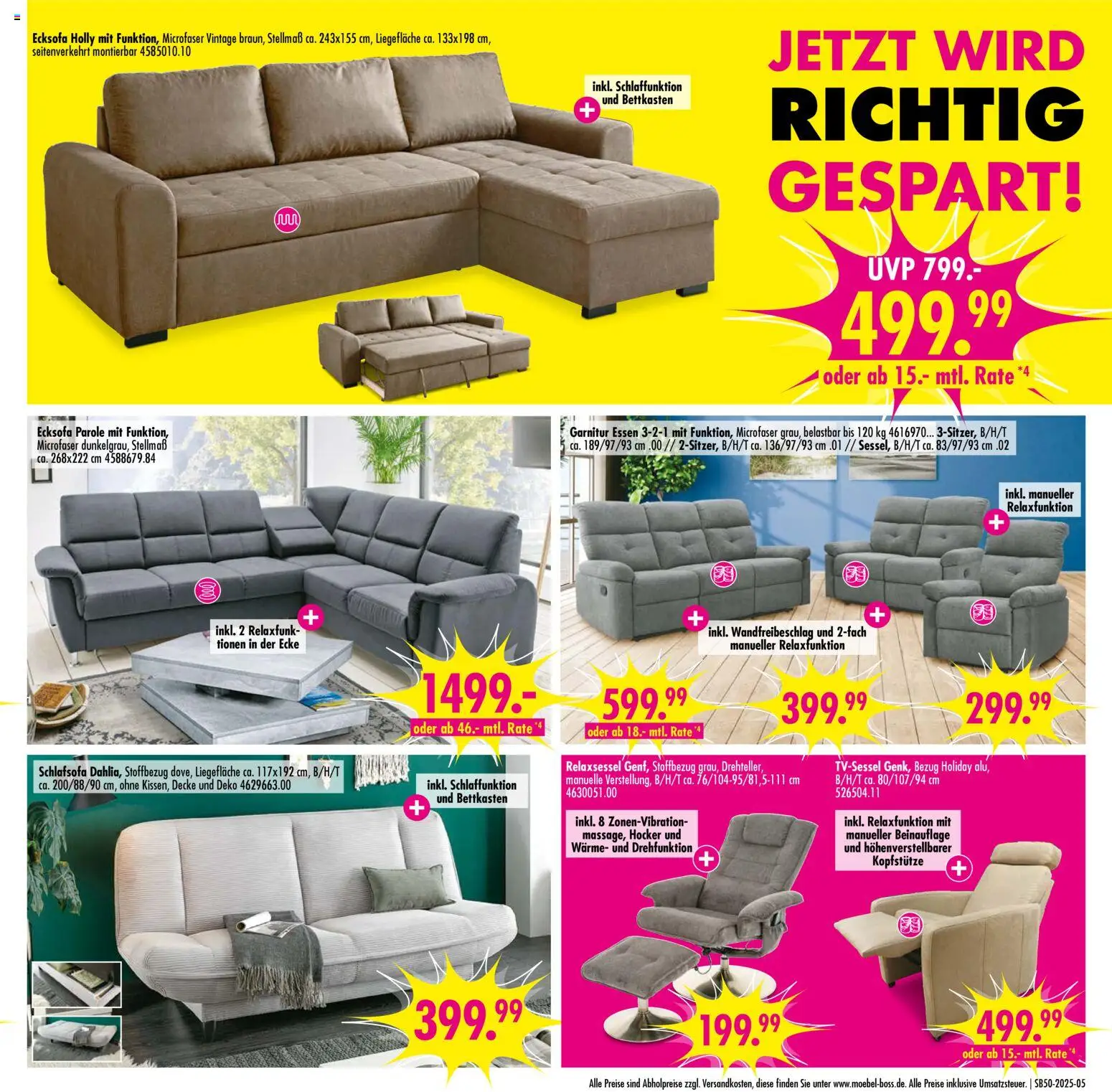 SB Möbel Boss Prospekt Berlin-Mahlsdorf	 – gültig ab 06.12.2025 | Seite: 5 | Produkte: Schlafsofa, Hocker, Ecksofa, Decke