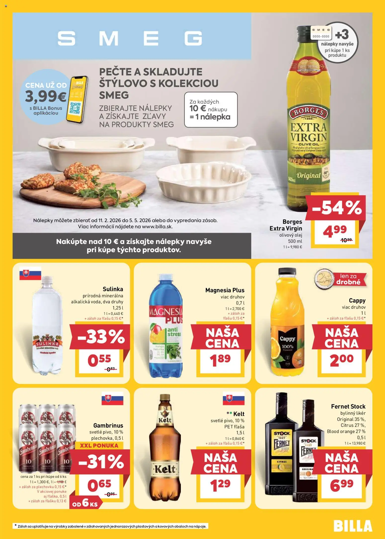 Nové Billa akcie – leták je platný od 15.04.2026 | Strana: 17 | Produkty: Olej, Olivový olej, Fernet, Fernet Stock