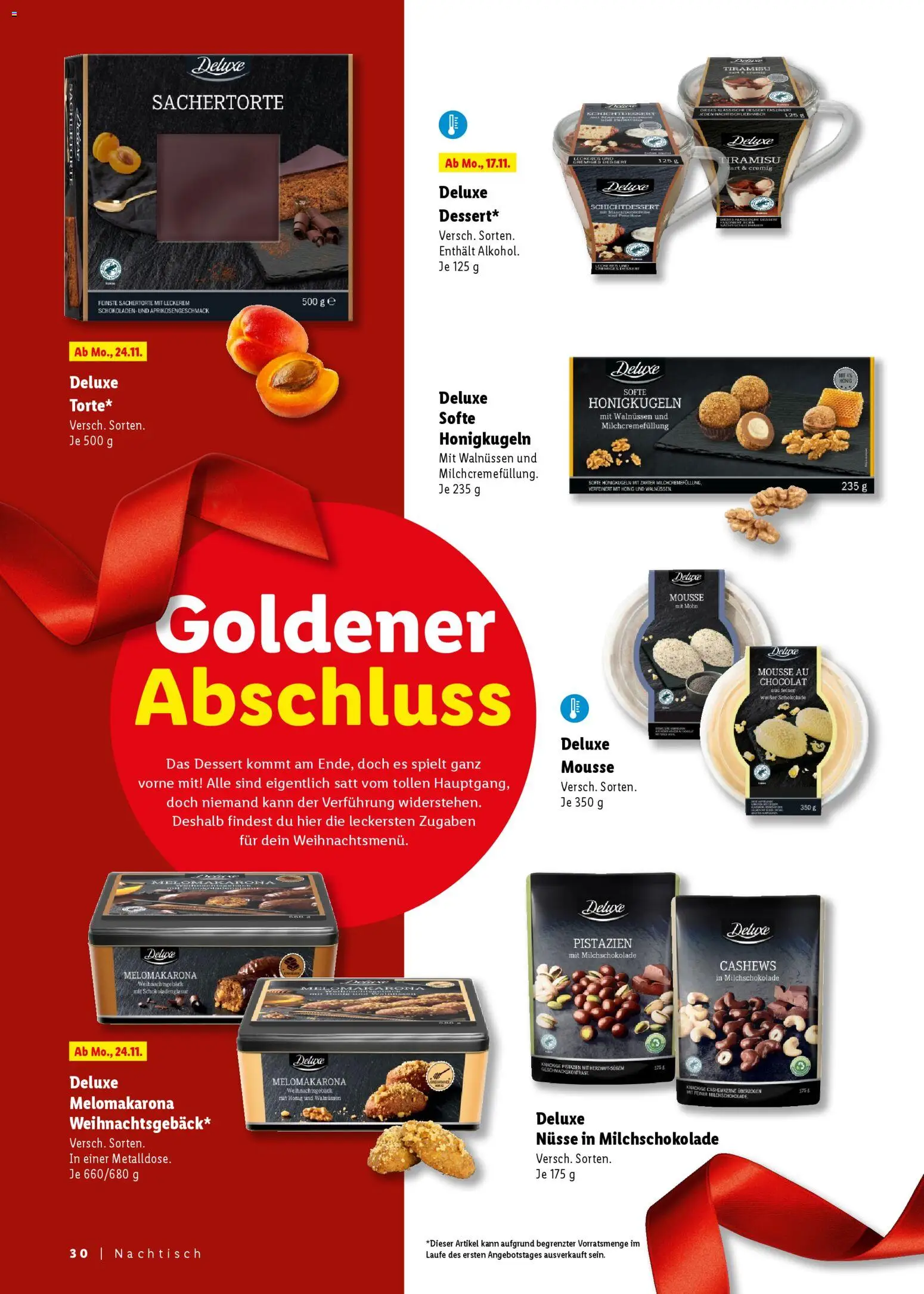 Lidl - Black Friday – gültig ab 31.10.2025 | Seite: 30 | Produkte: Schokolade, Pistazien, Nüsse