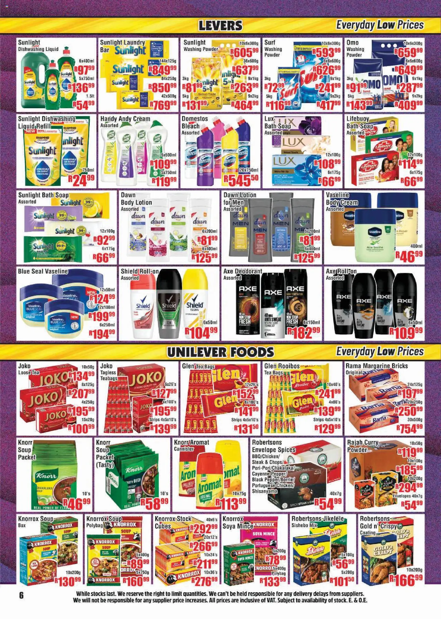 New Devland catalogue – valid from 23.03.2026 | Page: 6 | Products: Margarine, Aromat, Deodorant, Dishwashing liquid