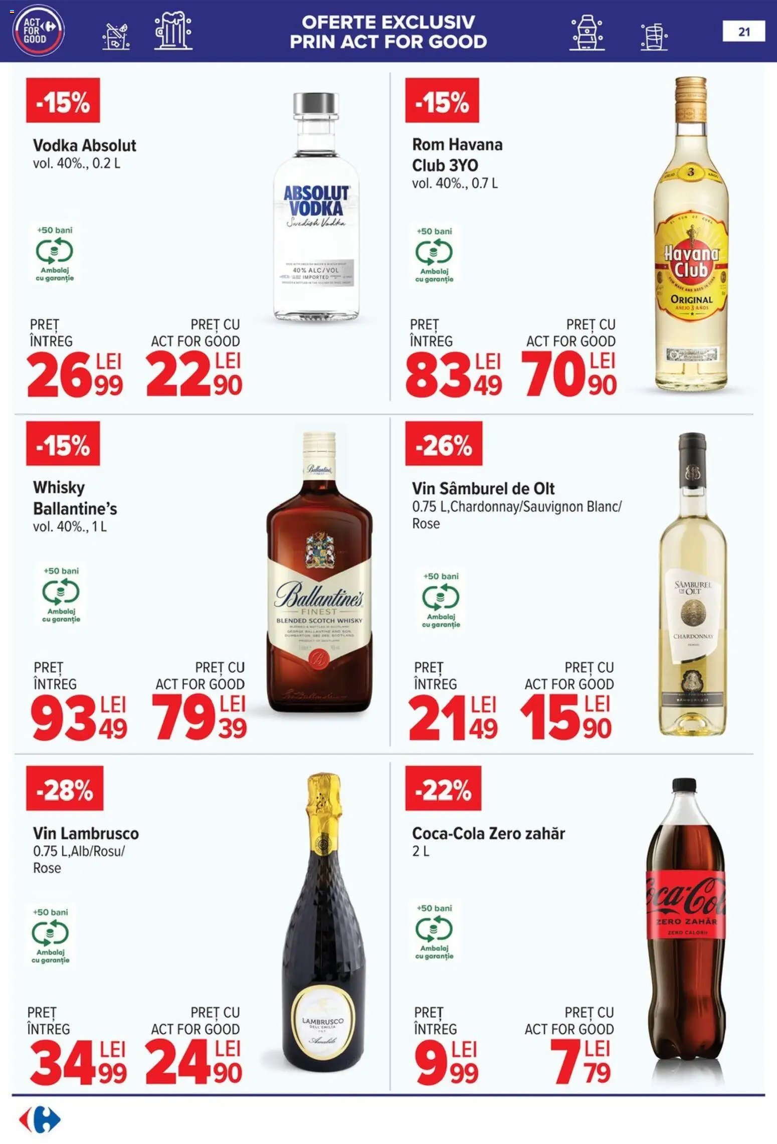 Noul catalog Carrefour – valabil de la 25.02.2026 | Pagină: 22 | Produse: Vin, Klementiinit, Rom, Vodka