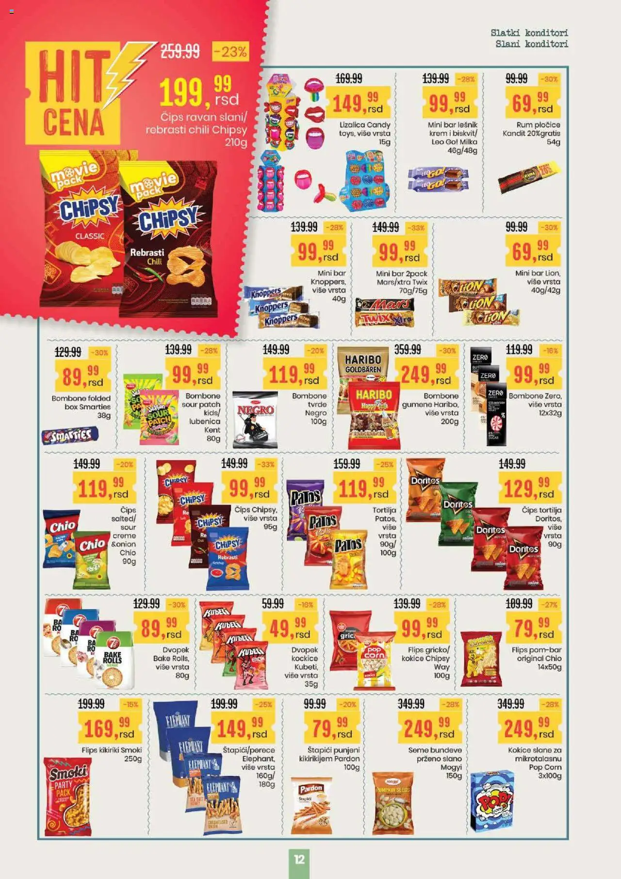 Aroma Market katalog - važi od 07.08.2025 | Strana: 12 | Proizvode: Tortilja, Smoki, Twix, Lizalica