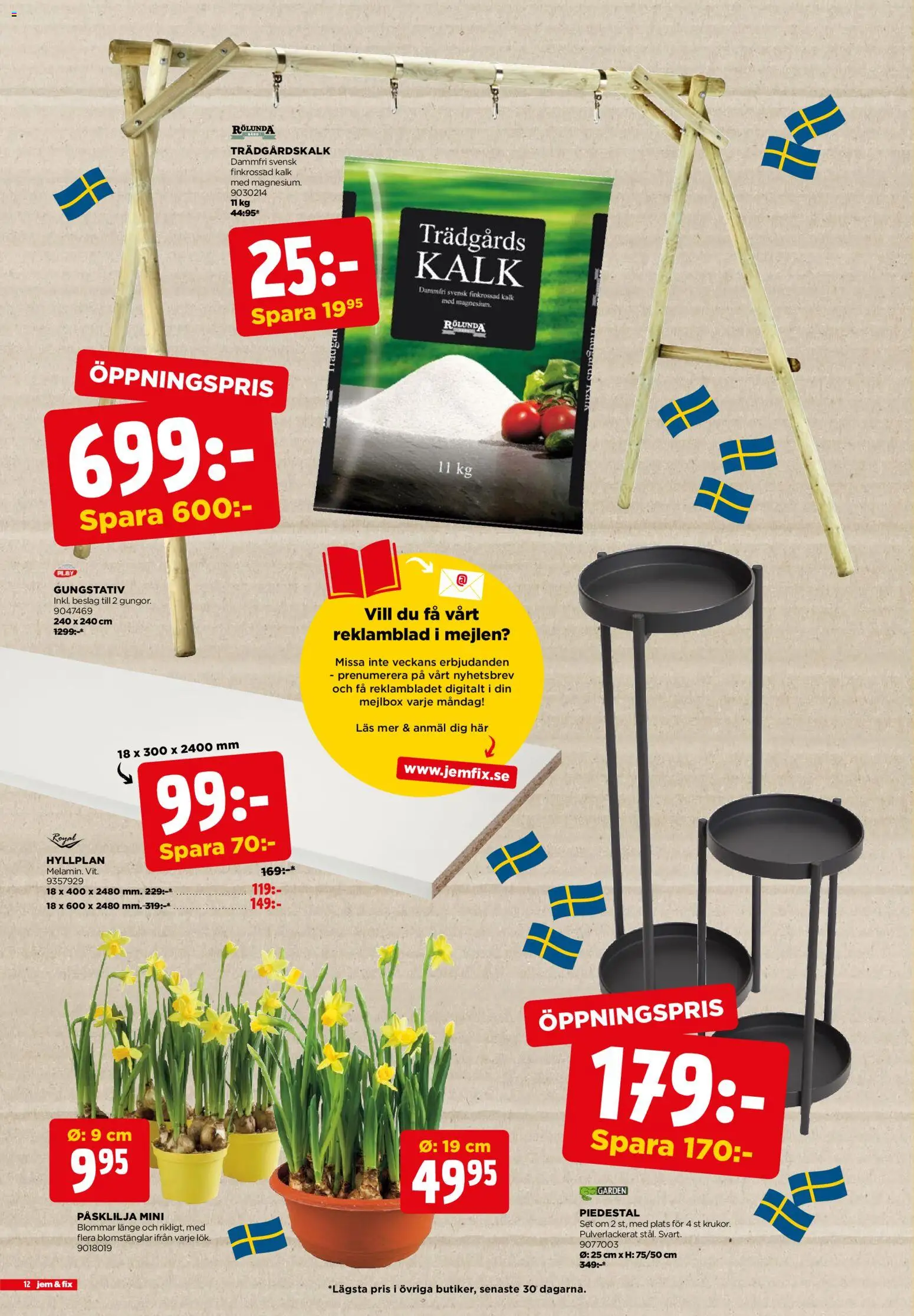 Jem & Fix reklamblad aktuell från 17.03.2026 | Sida: 12 | Produkter: Piedestal, Set
