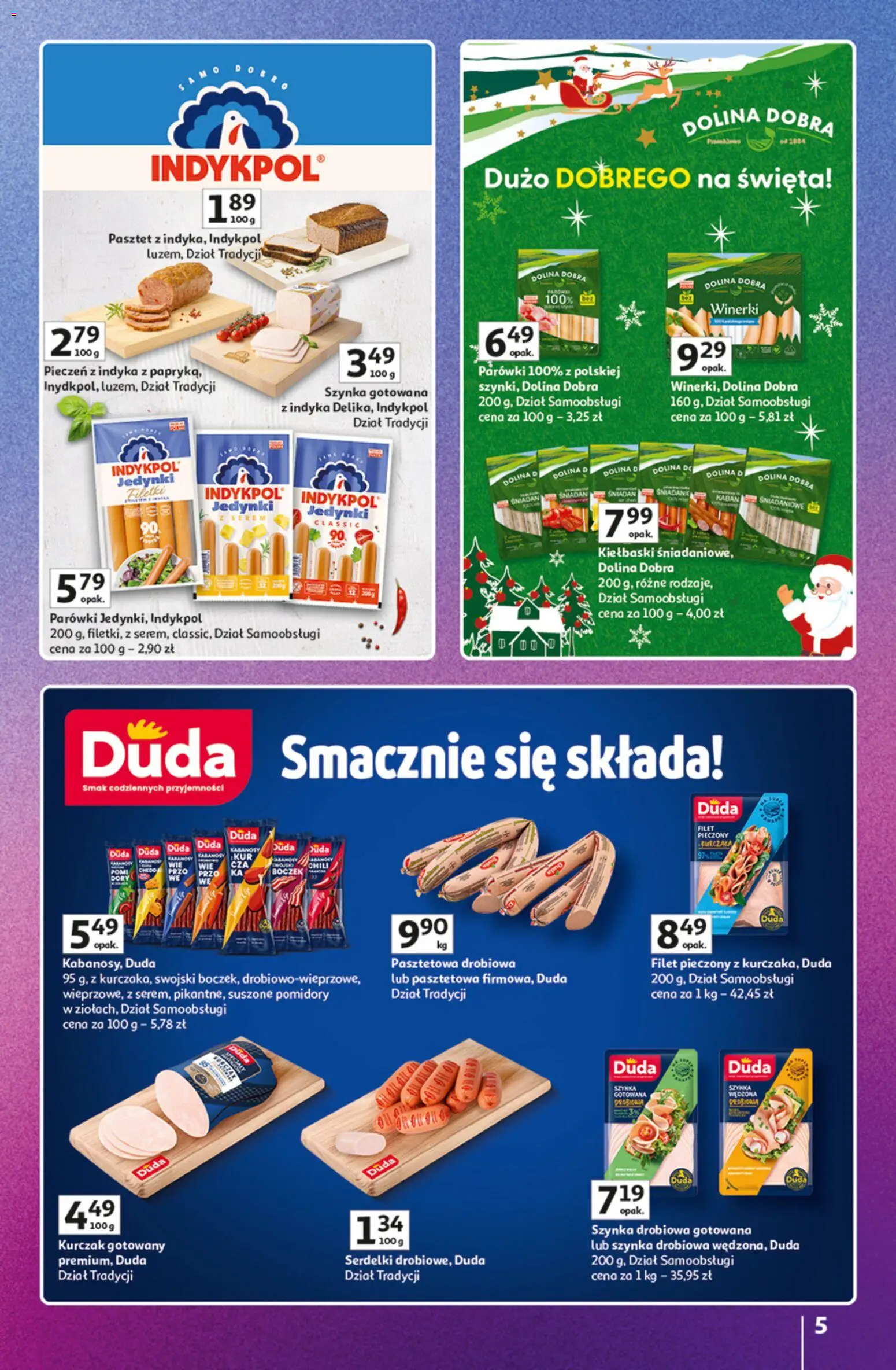 Auchan Gazetka - Znane Marki duży wybór Hipermarket od 04.12.2025 | Strona: 5 | Produkty: Chili, Parówki, Boczek, Szynka gotowana