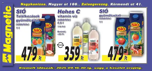 Magnetic akciós ujság - amely érvényes a következő dátumtól: 16.09.2025 | Oldal: 6 | Termékek: Őszibarack, Gyömbér, Narancs, Multivitamin